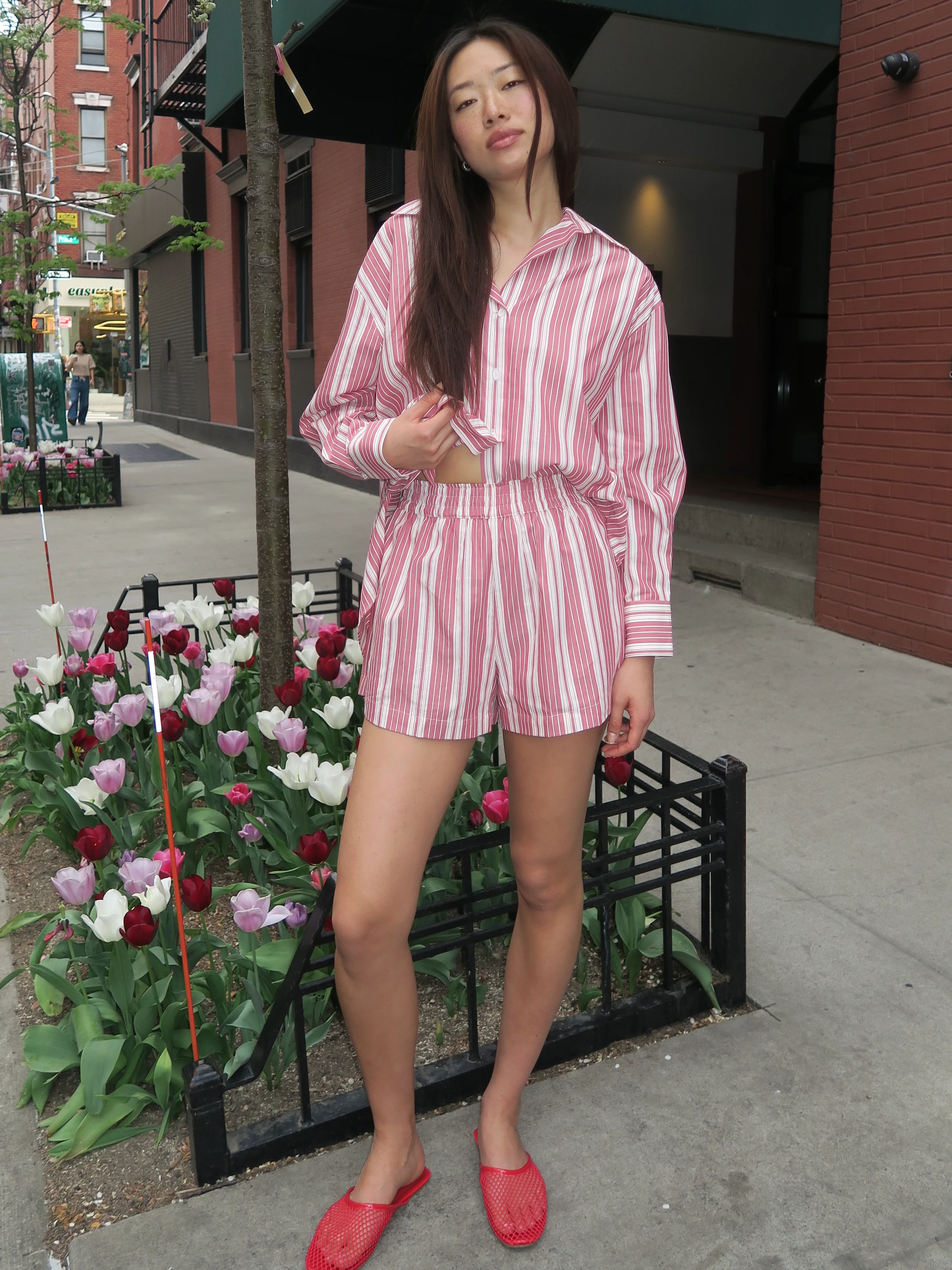 Elva Short in Cherry Stripe