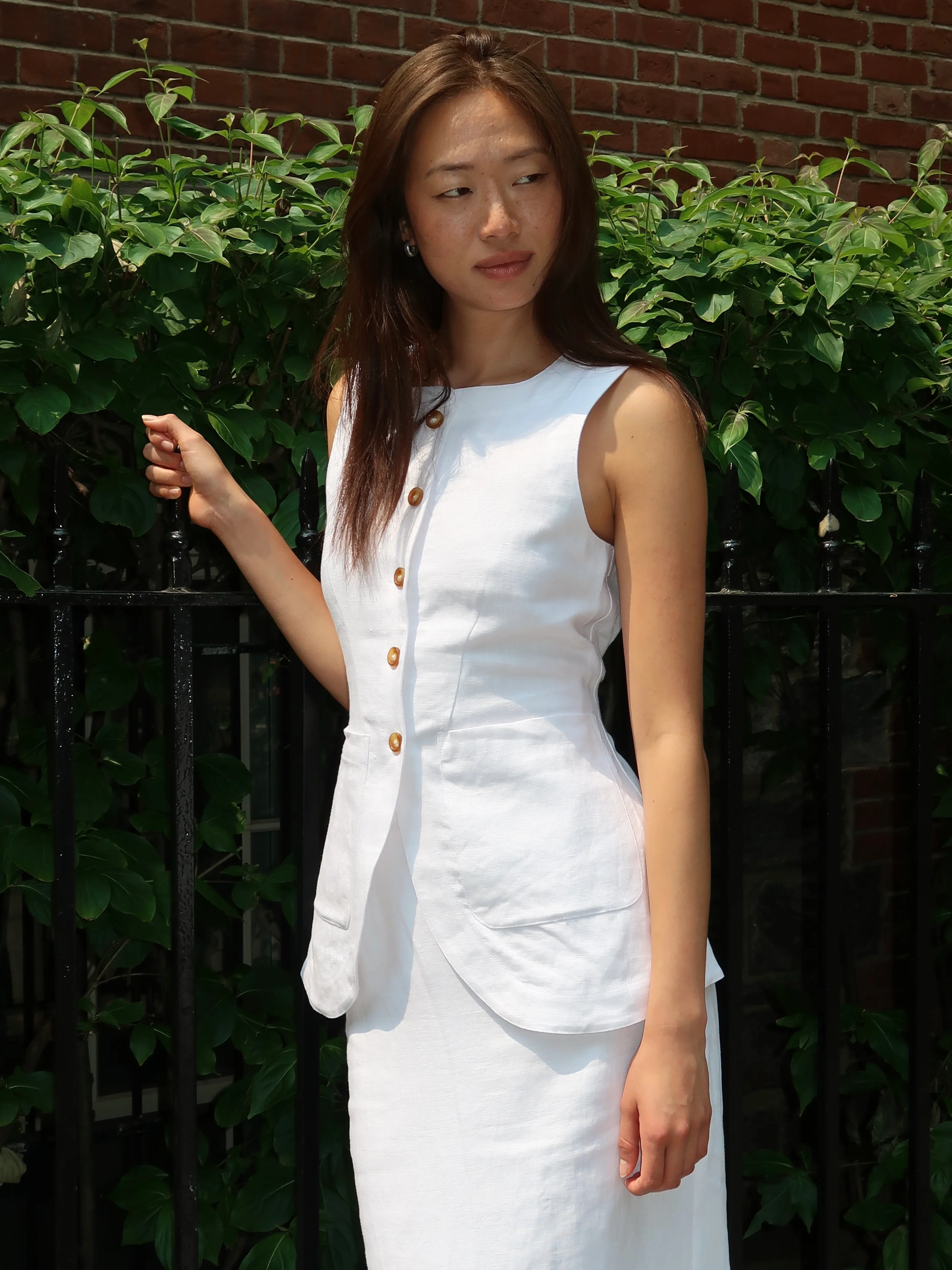 Emma Vest in Ivory - Image 2