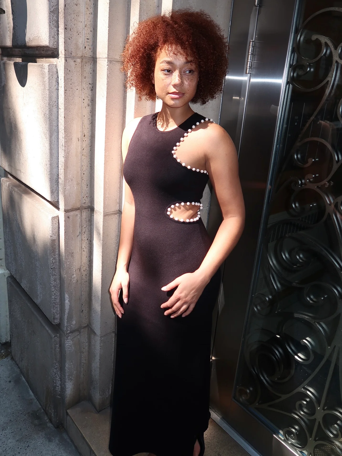 Escena Midi Dress in Noir - Image 3