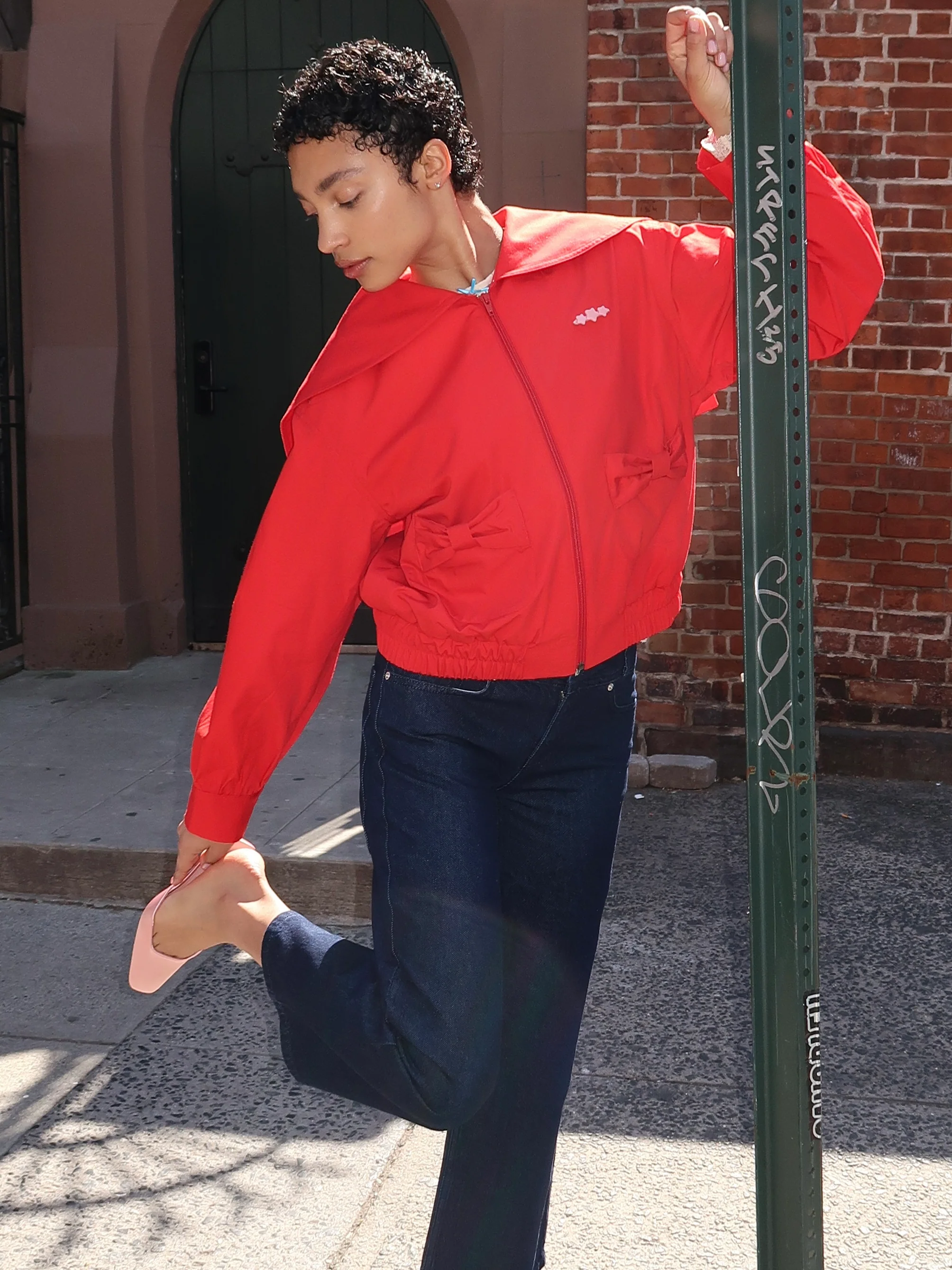 Farro Jacket in Red