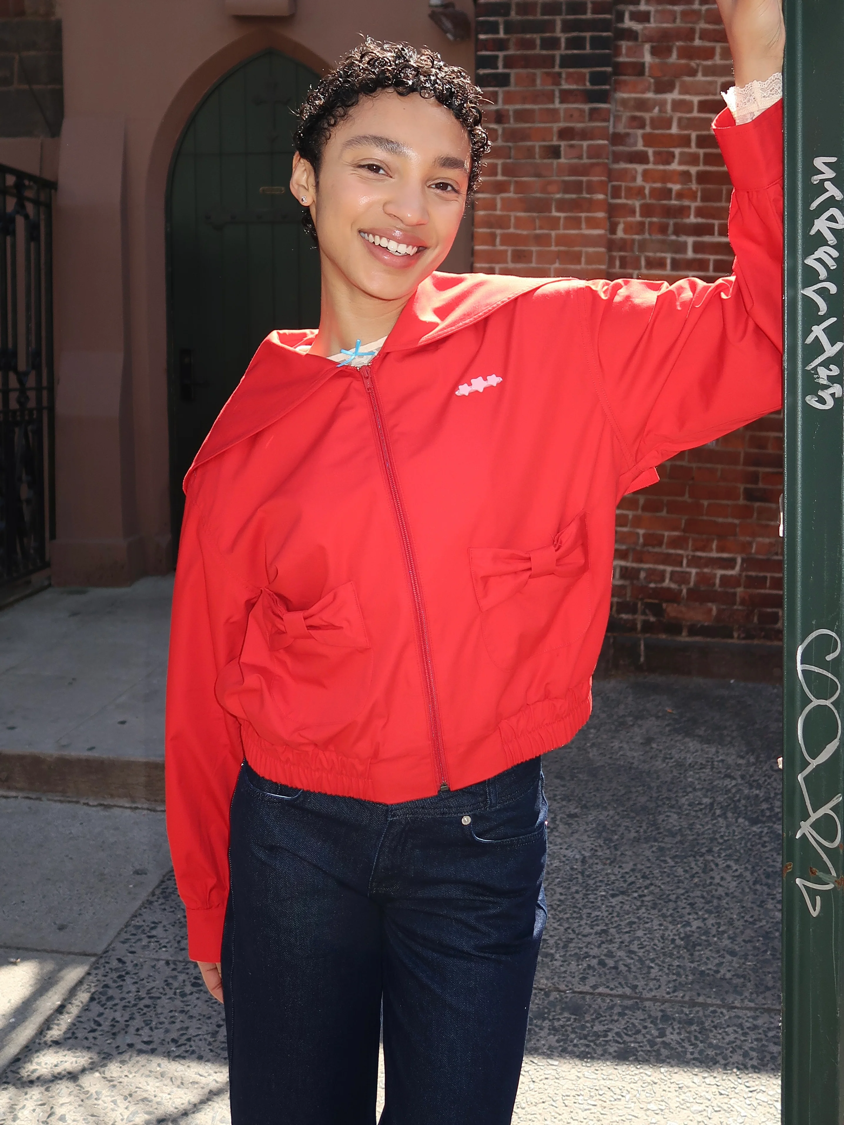 Farro Jacket in Red - Image 2