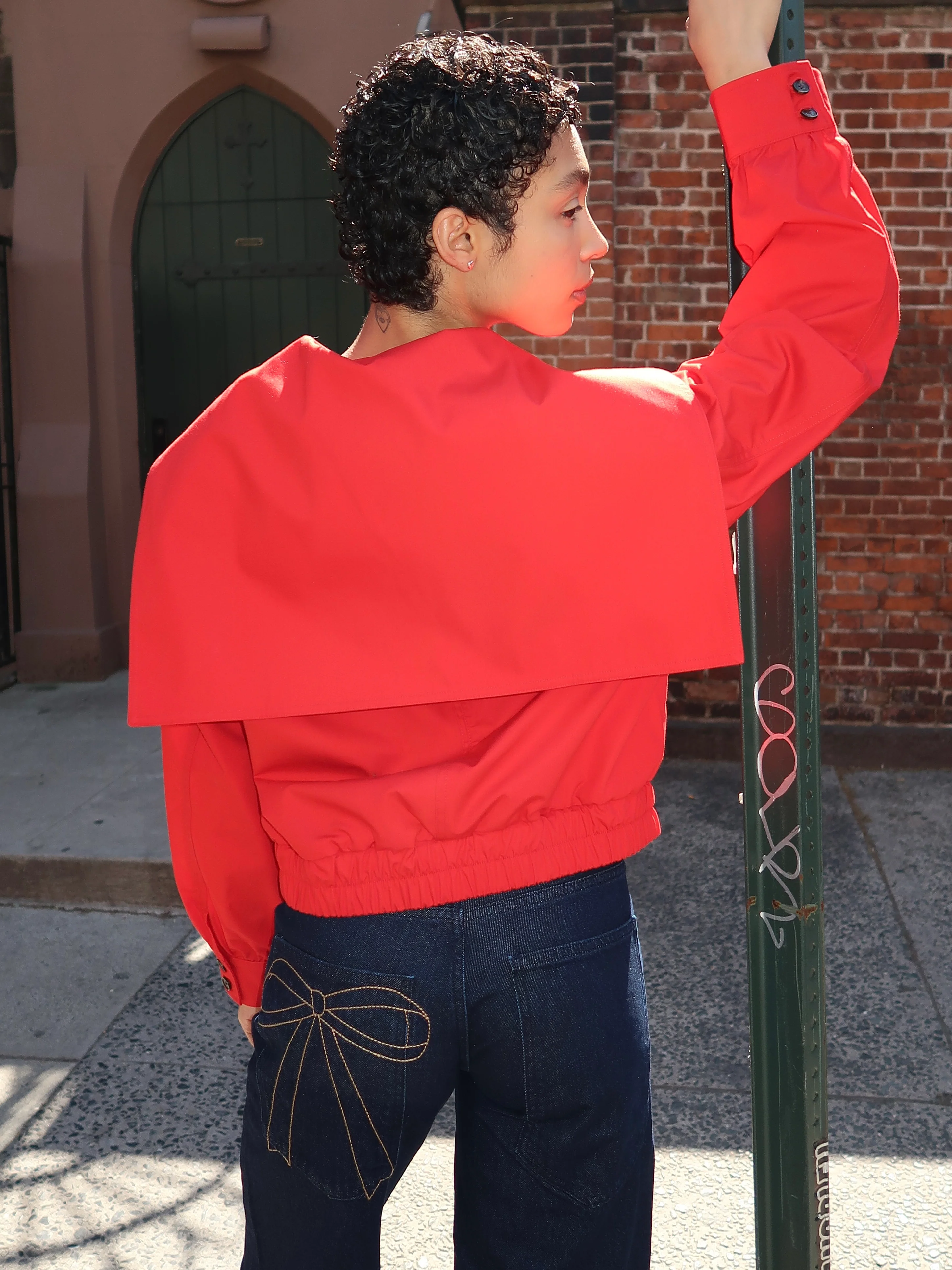 Farro Jacket in Red - Image 3