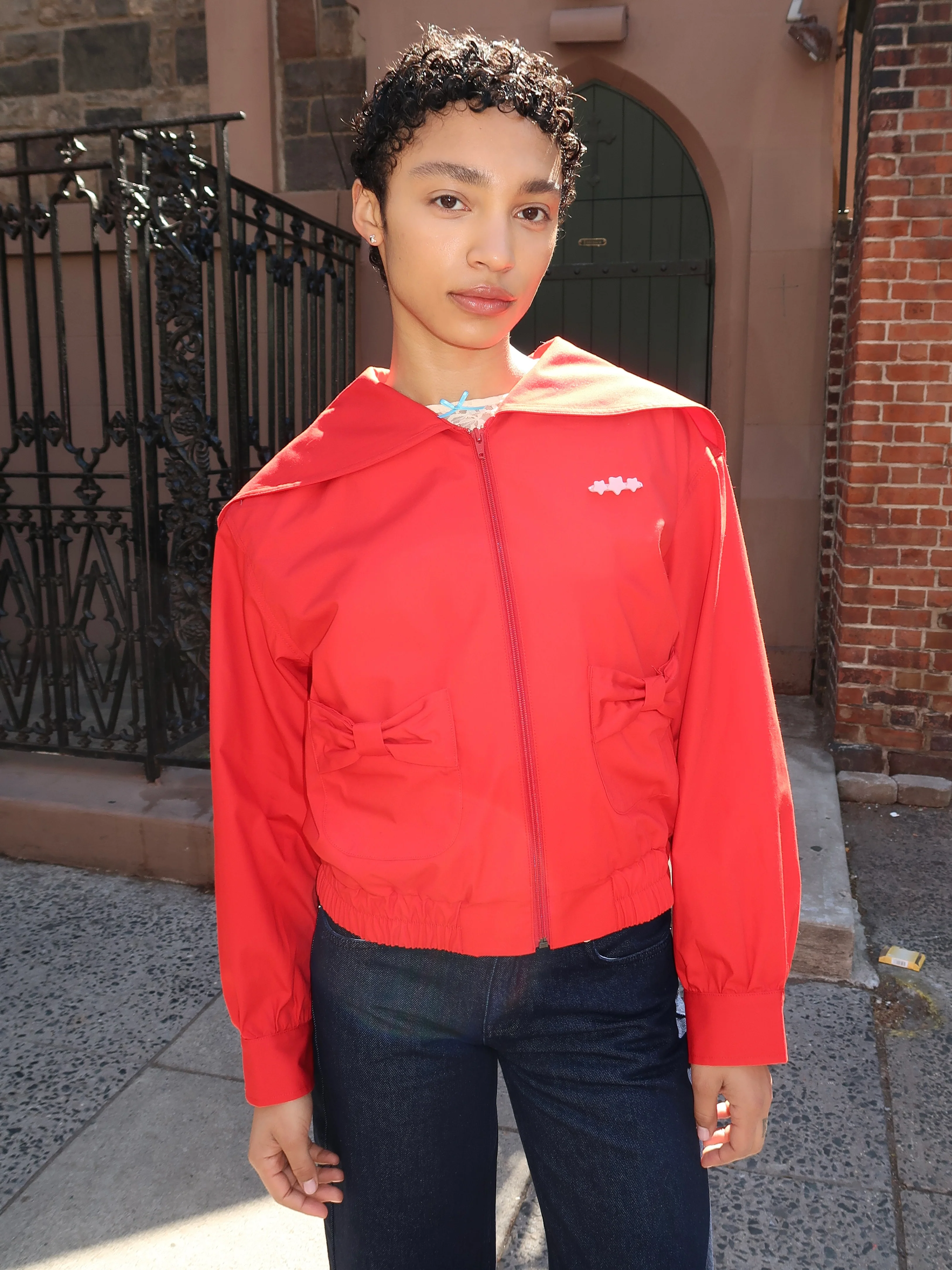 Farro Jacket in Red - Image 4