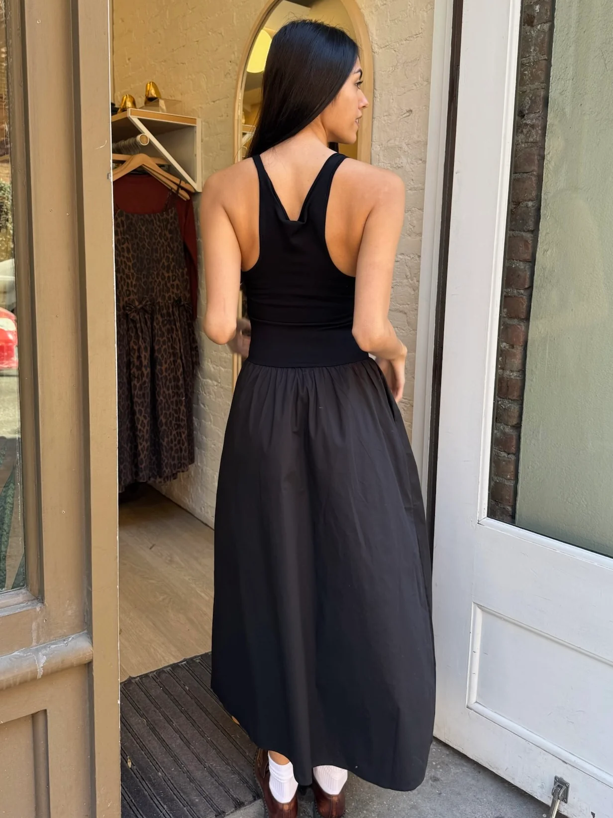 Faye Tank Maxi Dress in Noir - Image 3