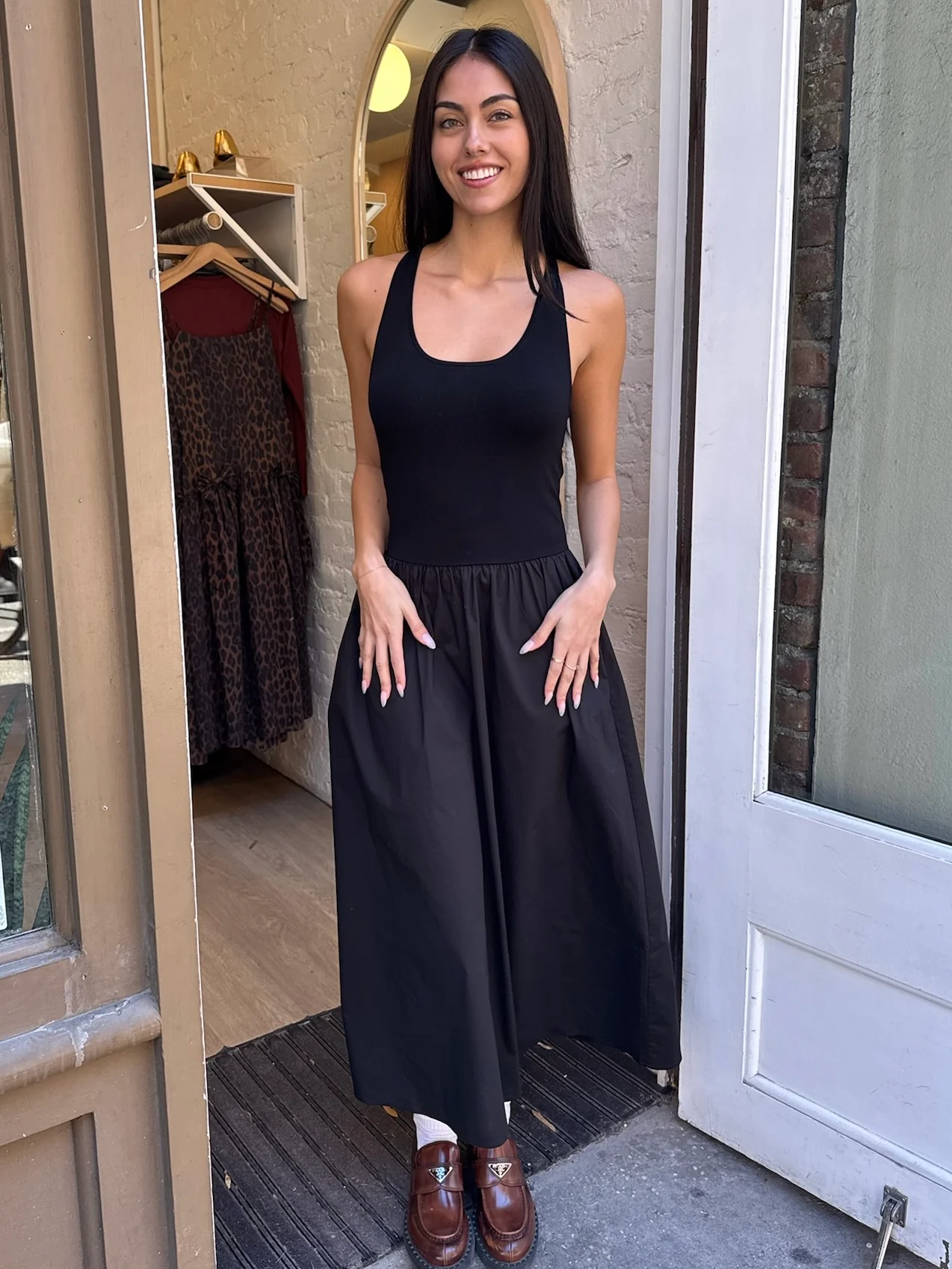 Faye Tank Maxi Dress in Noir - Image 4