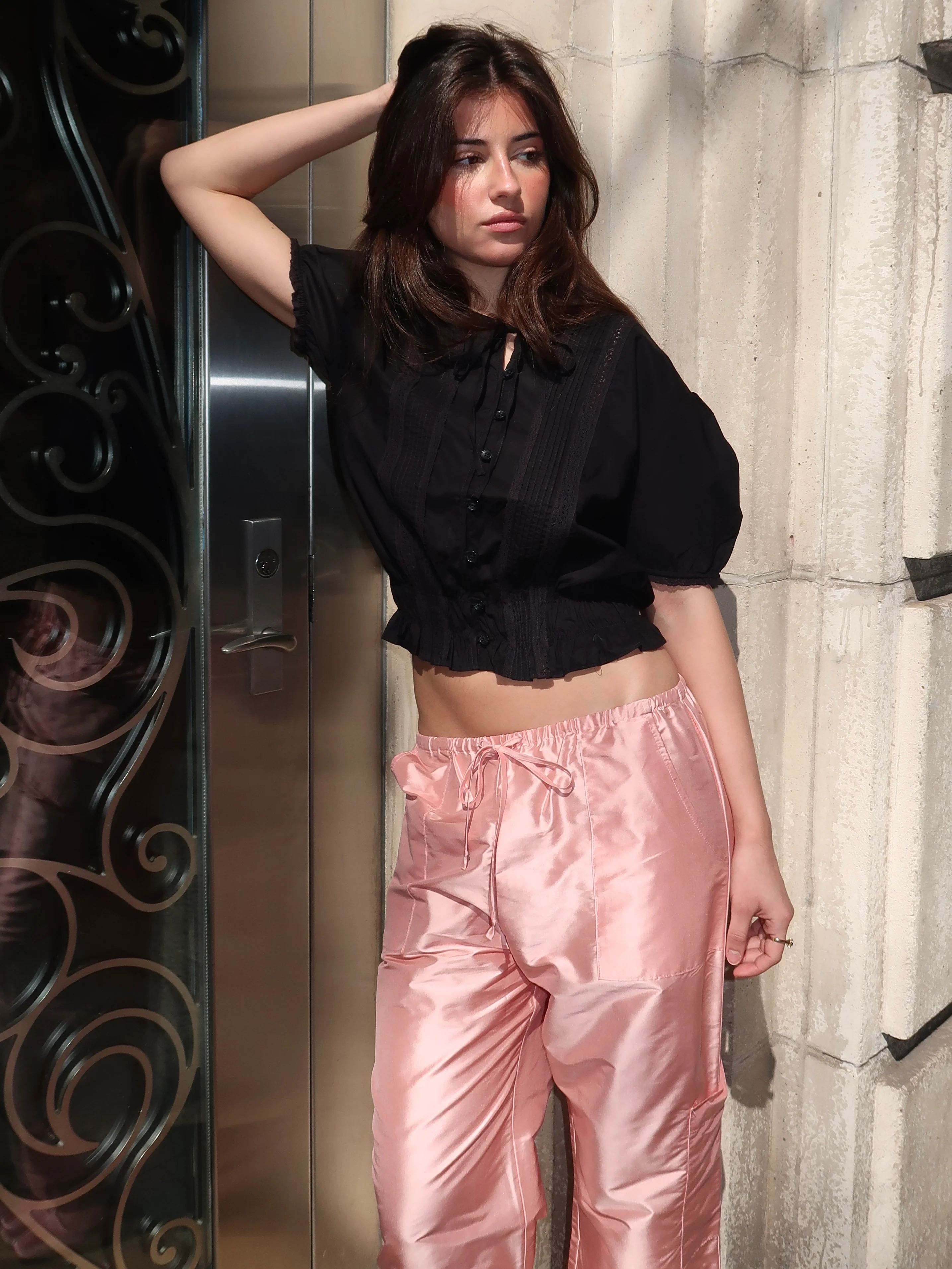 Fiora Blouse in Fresco Lace Black