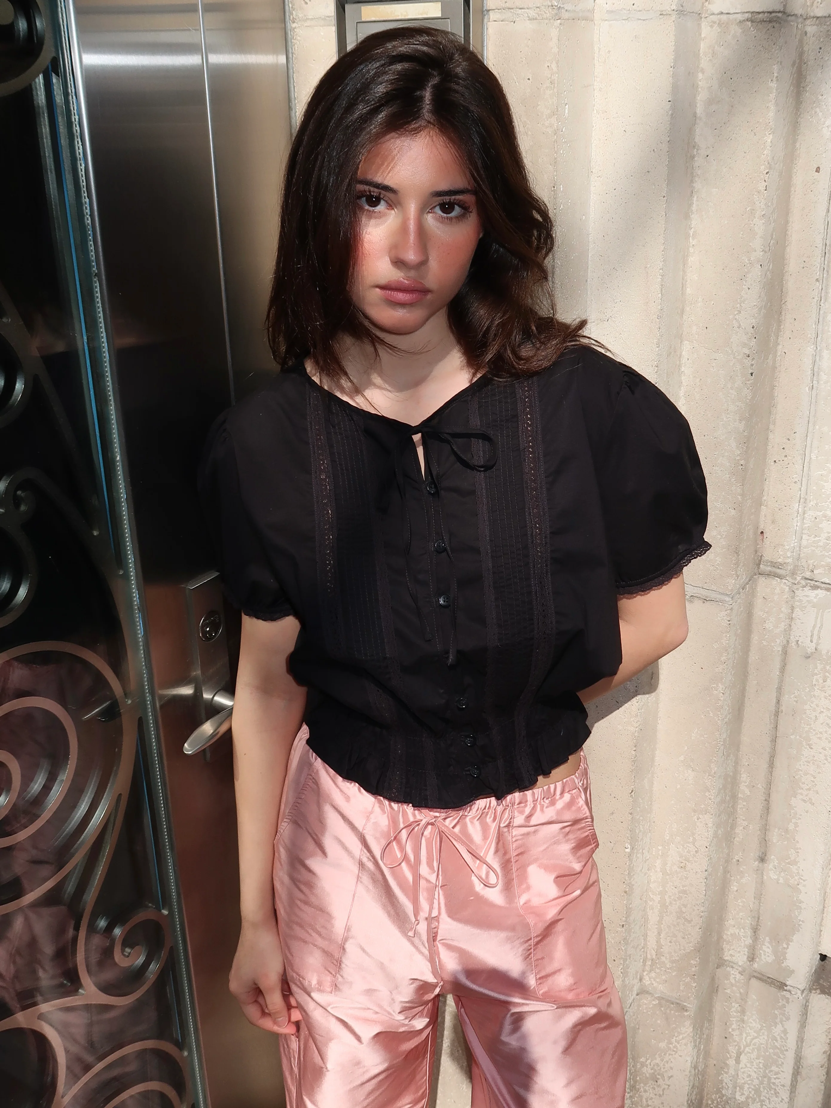 Fiora Blouse in Fresco Lace Black - Image 2