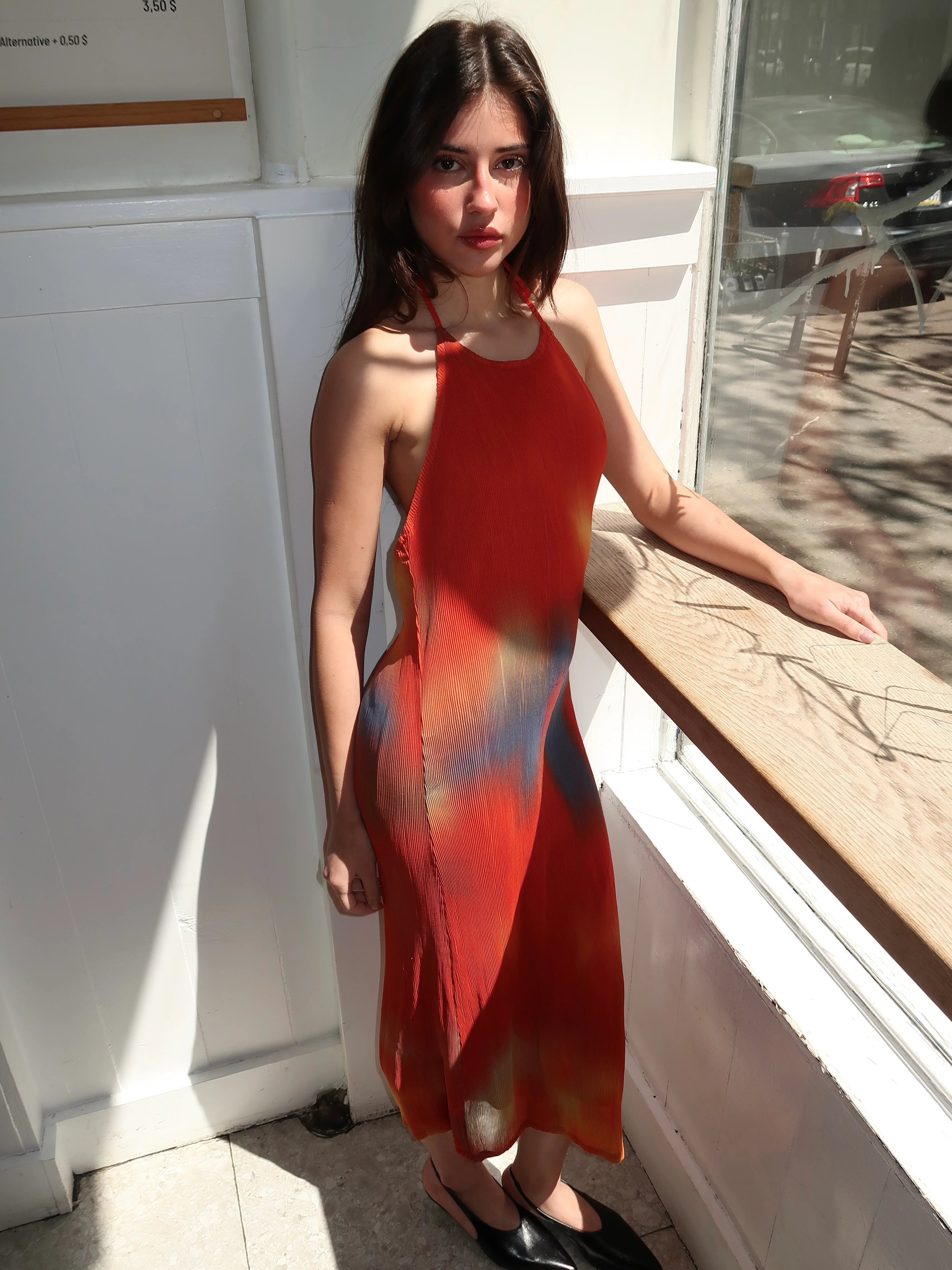 Flowers Pleated Miriam Dress in Multicolor - Image 4