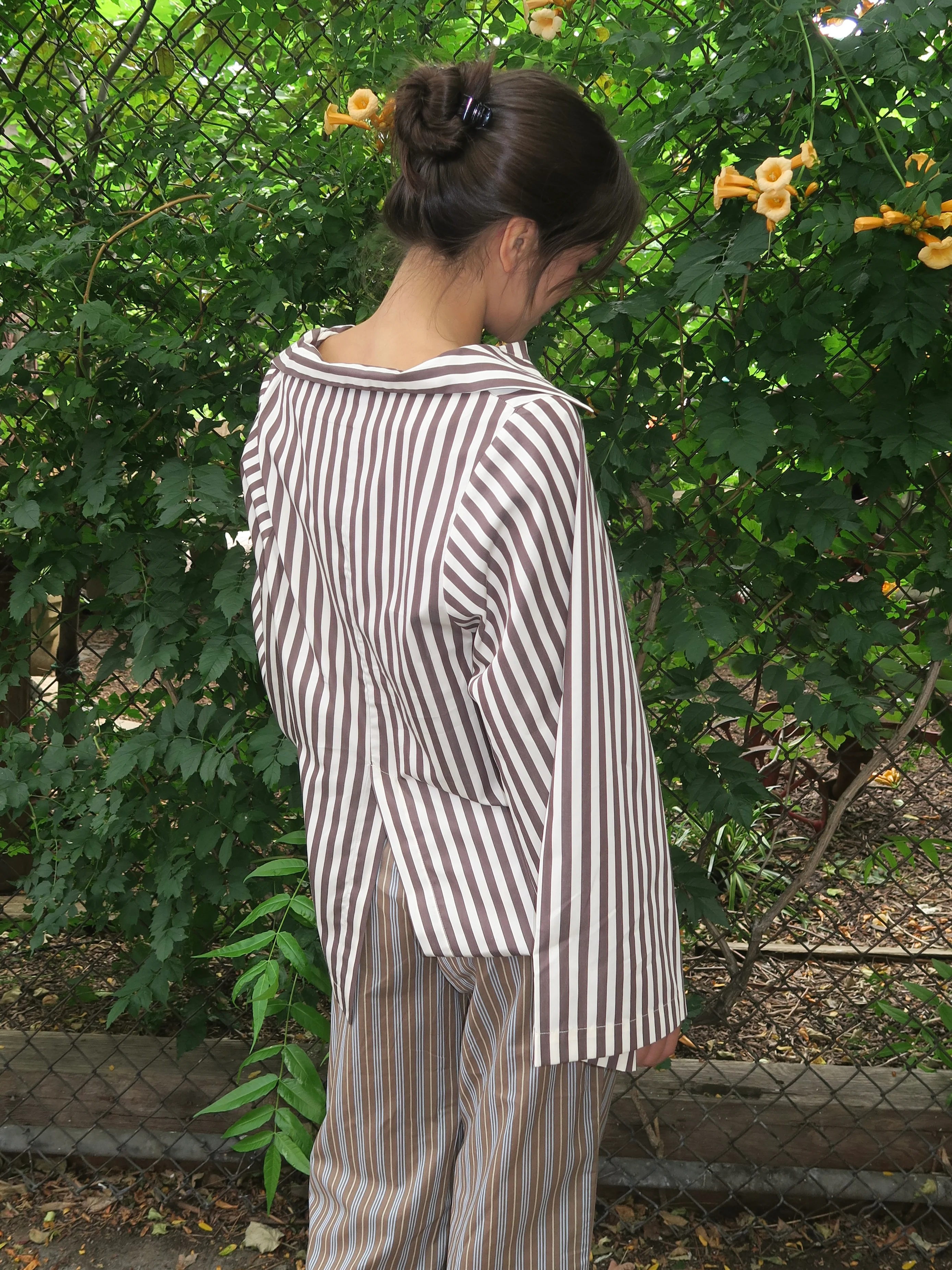 Gaia Top in Norway Stripe Espresso - Image 3