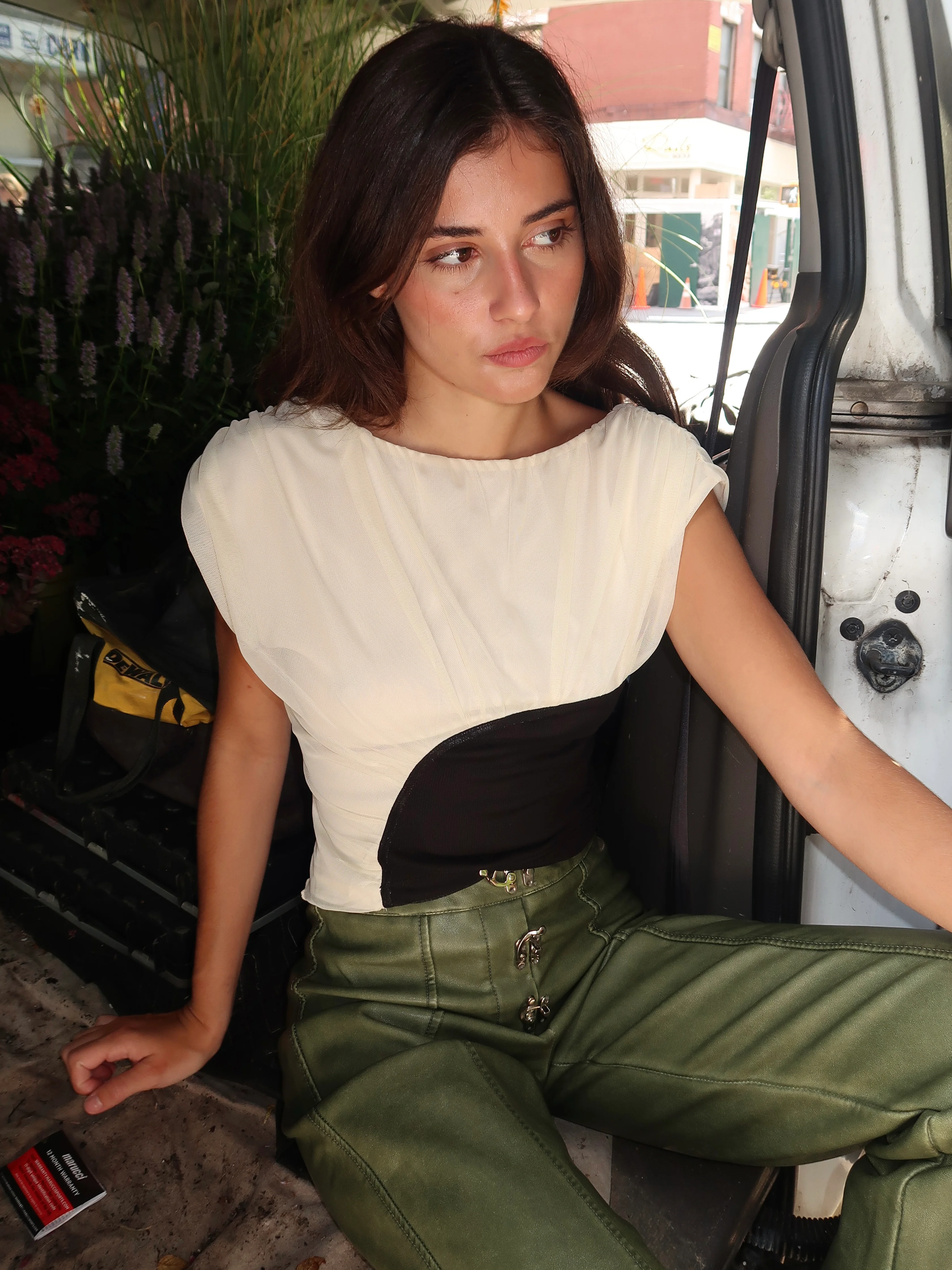 Gemini Draped Top in White - Image 4
