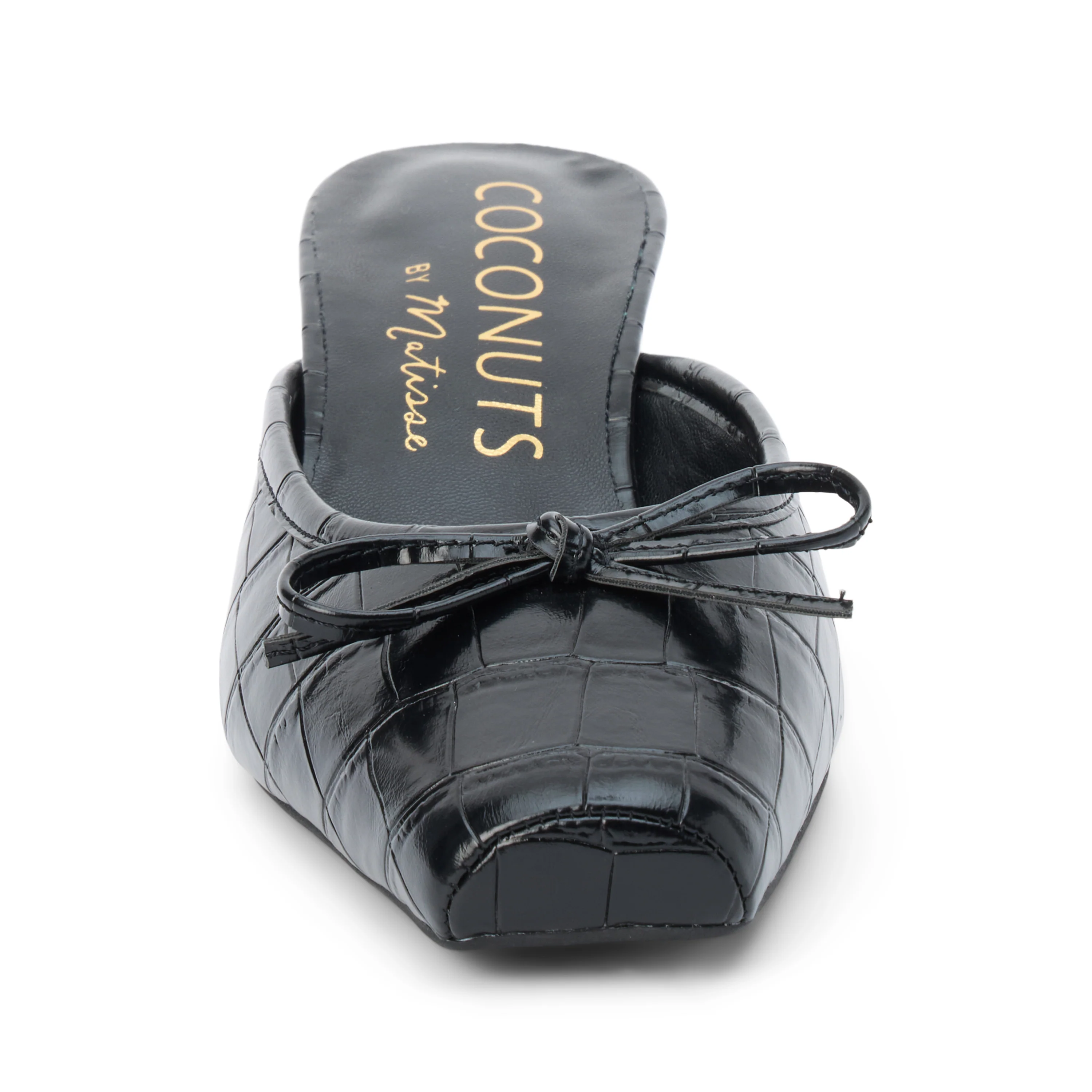 Geneva Heel in Black Croc - Image 2