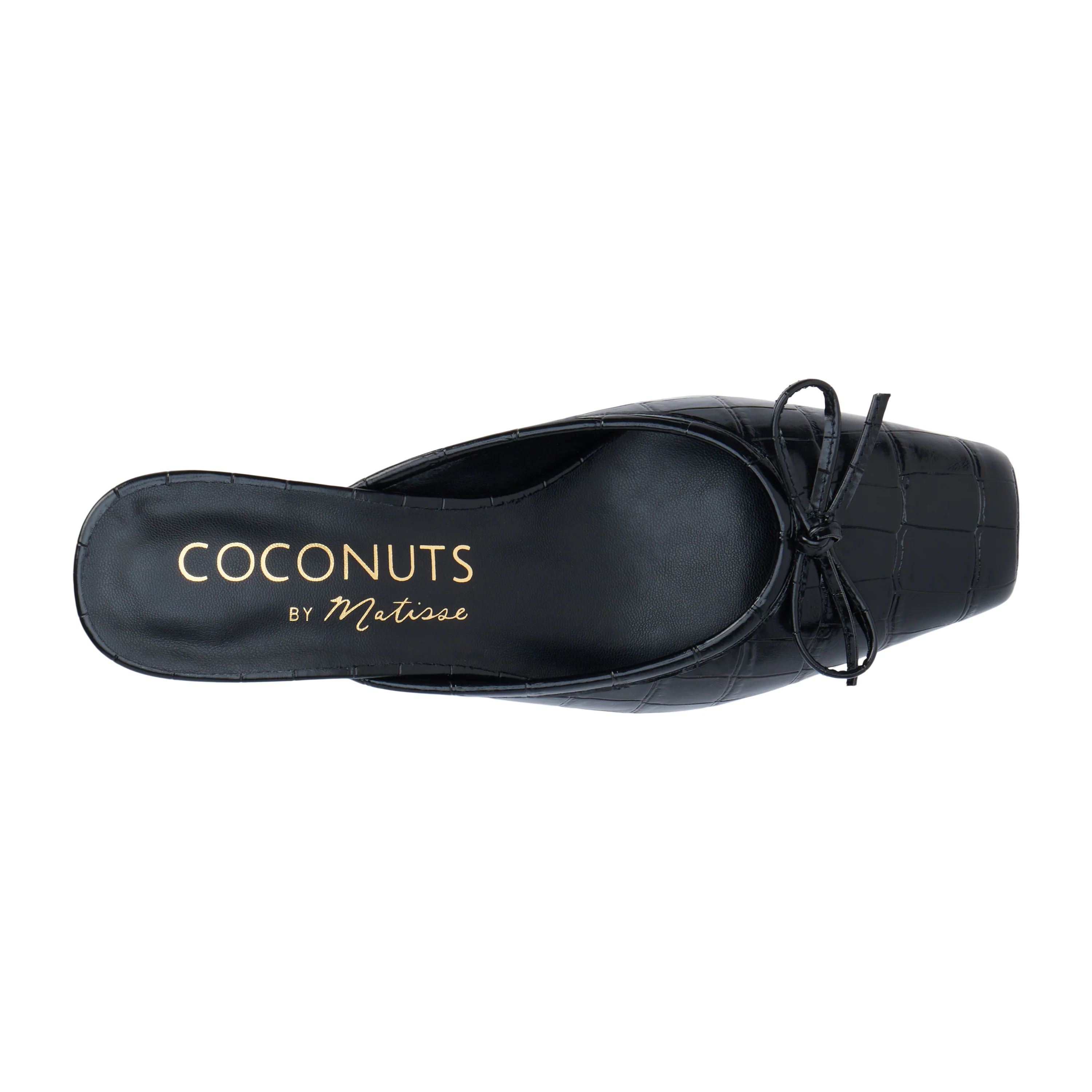 Geneva Heel in Black Croc - Image 3