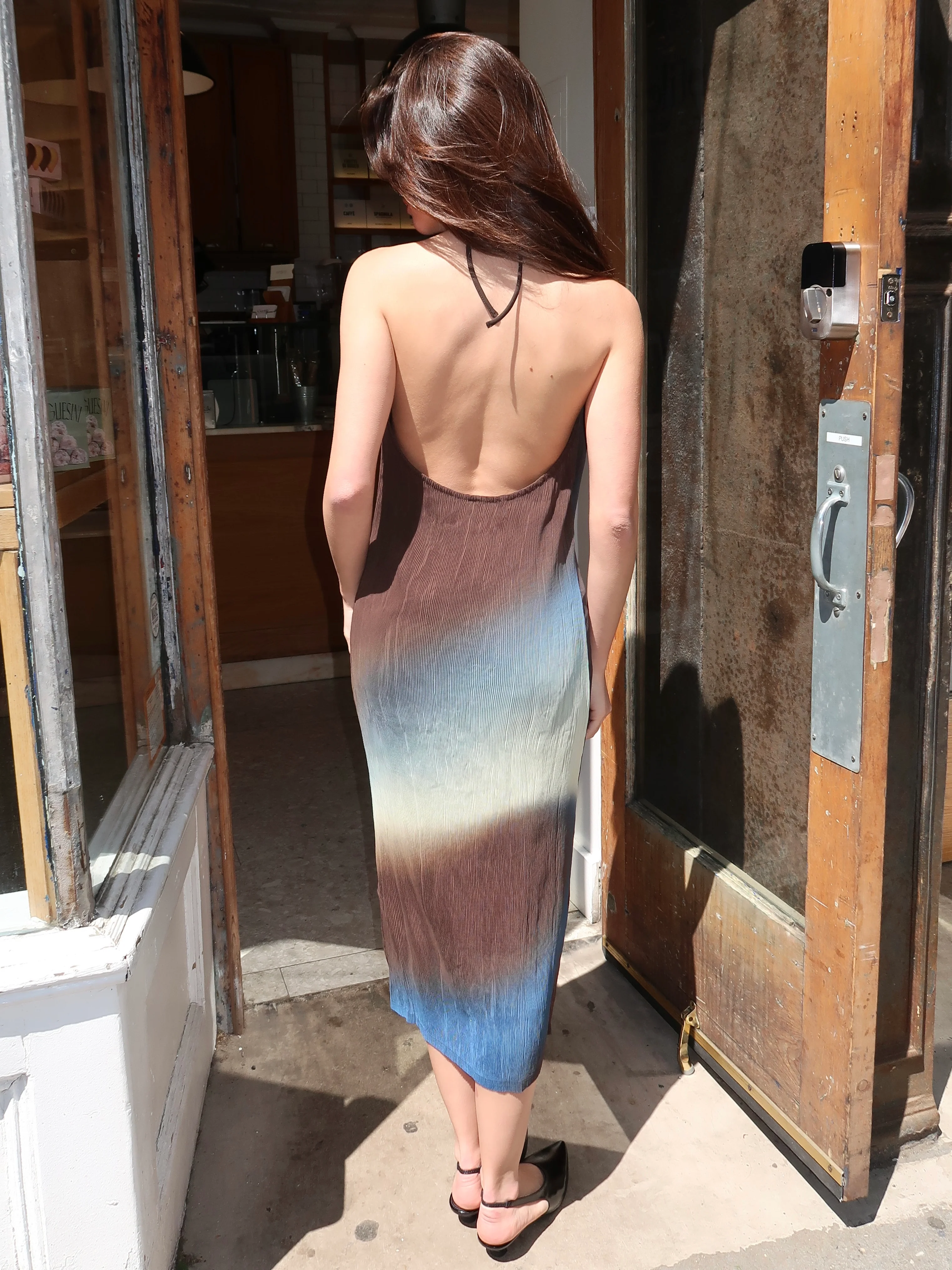 Glass Pleated Miriam Dress in Multicolor - Image 3