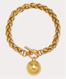 Gold Ball Charm Bracelet in Gold