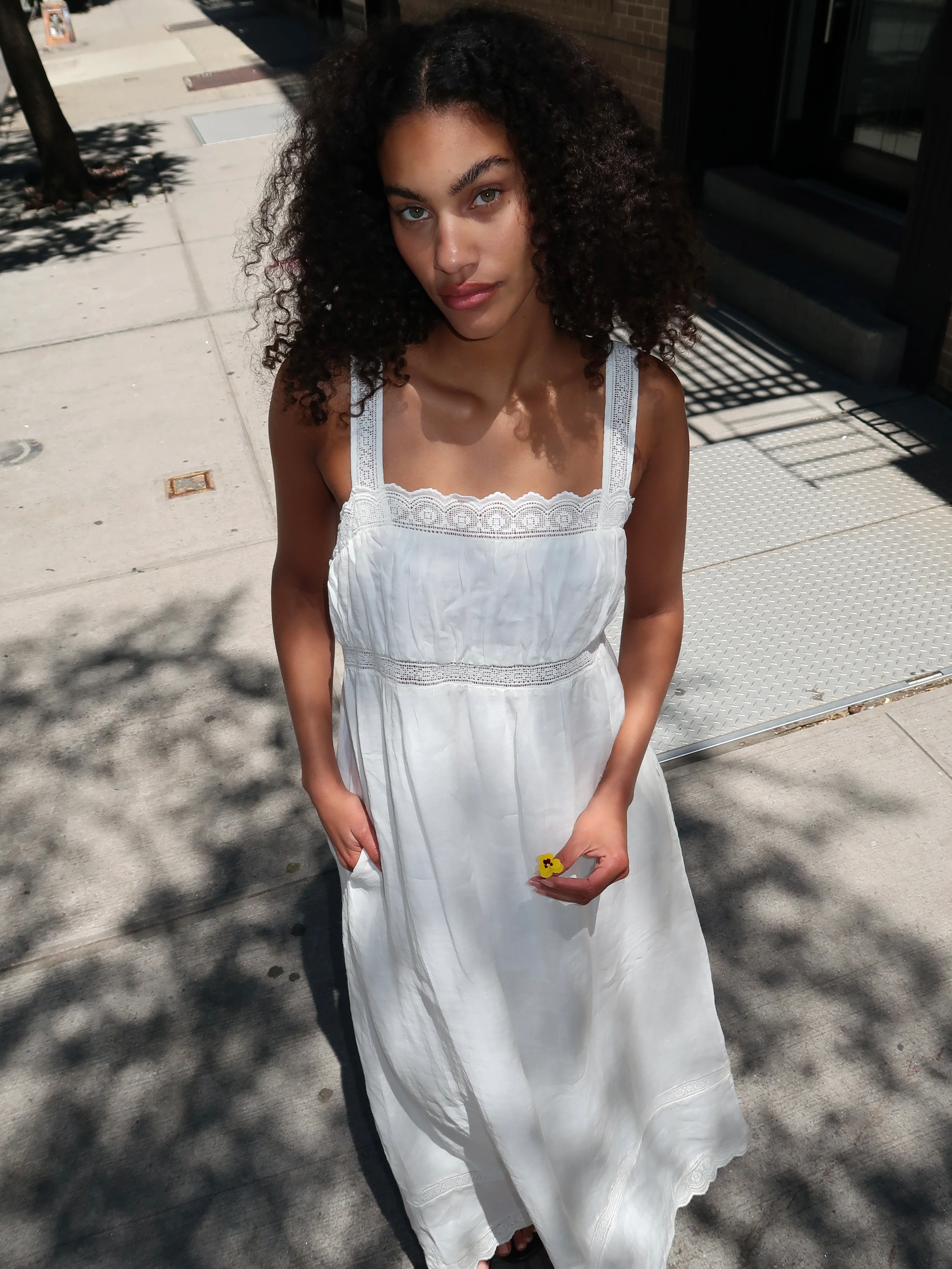 Grace Shift Dress in Vintage White - Image 4