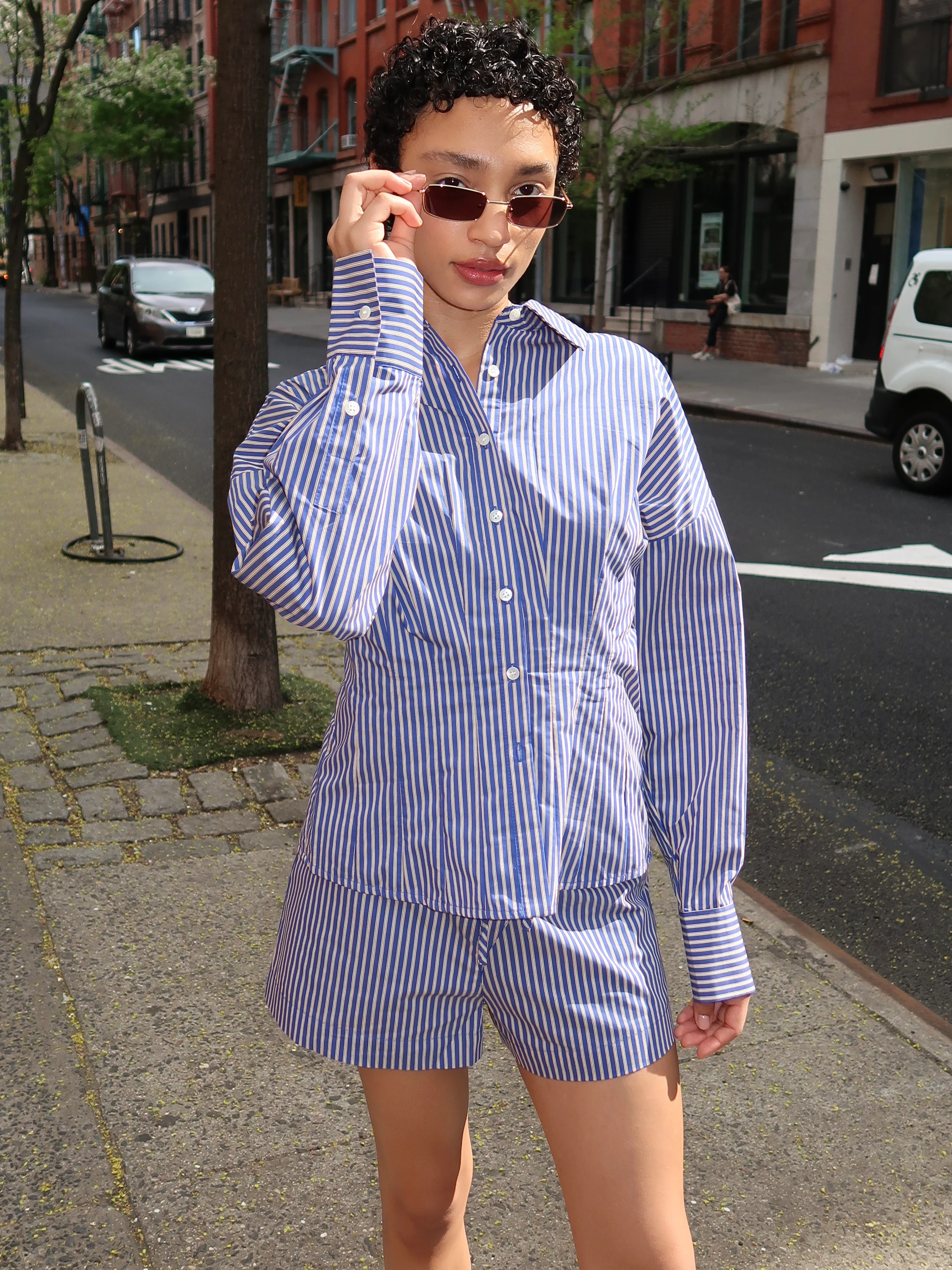 Hadley Shirt in Blue Stripe - Image 4