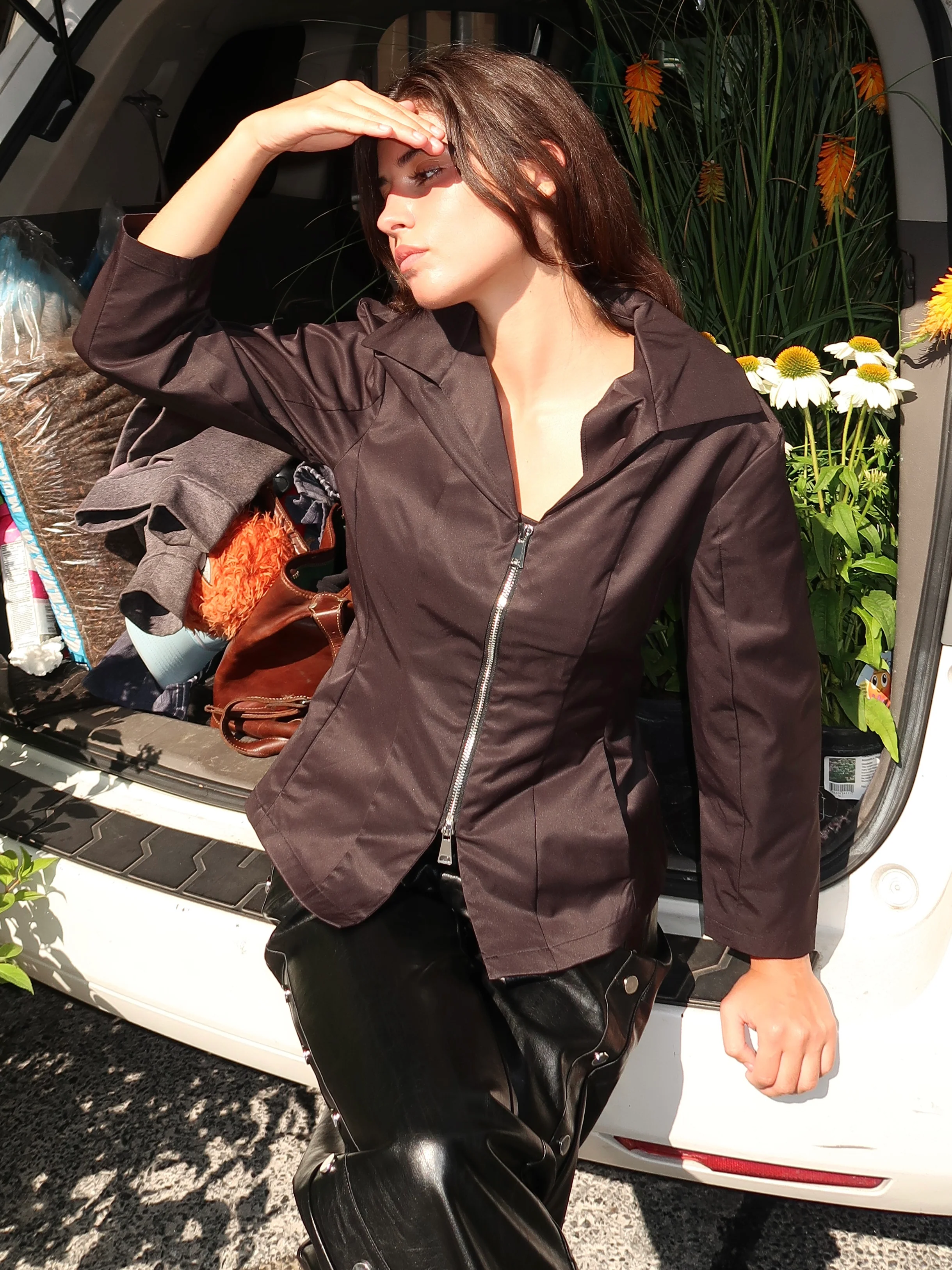 Harlem Black Zippered Shirt - Image 2