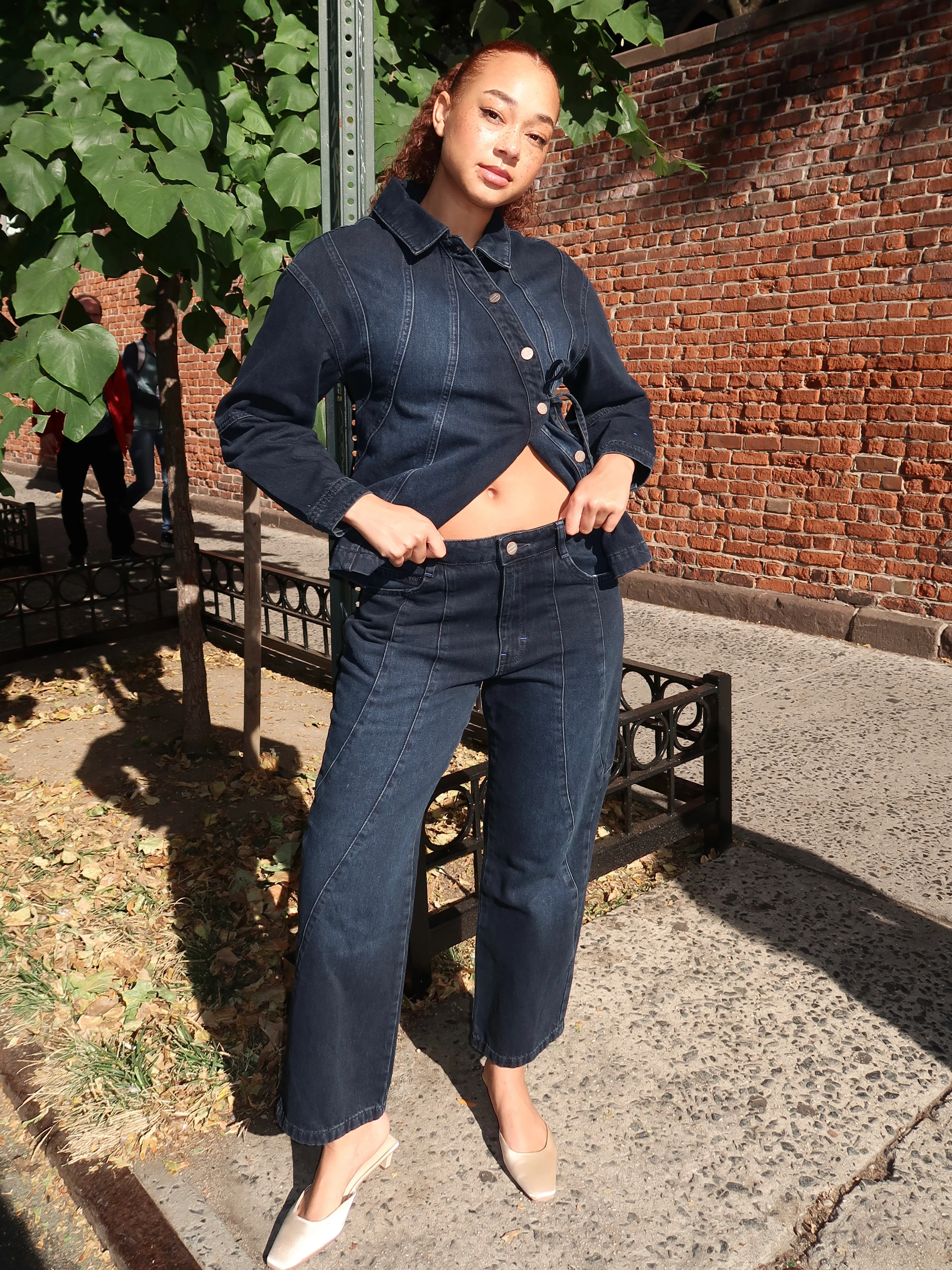 Juli Jeans in Wavy Seams Blue
