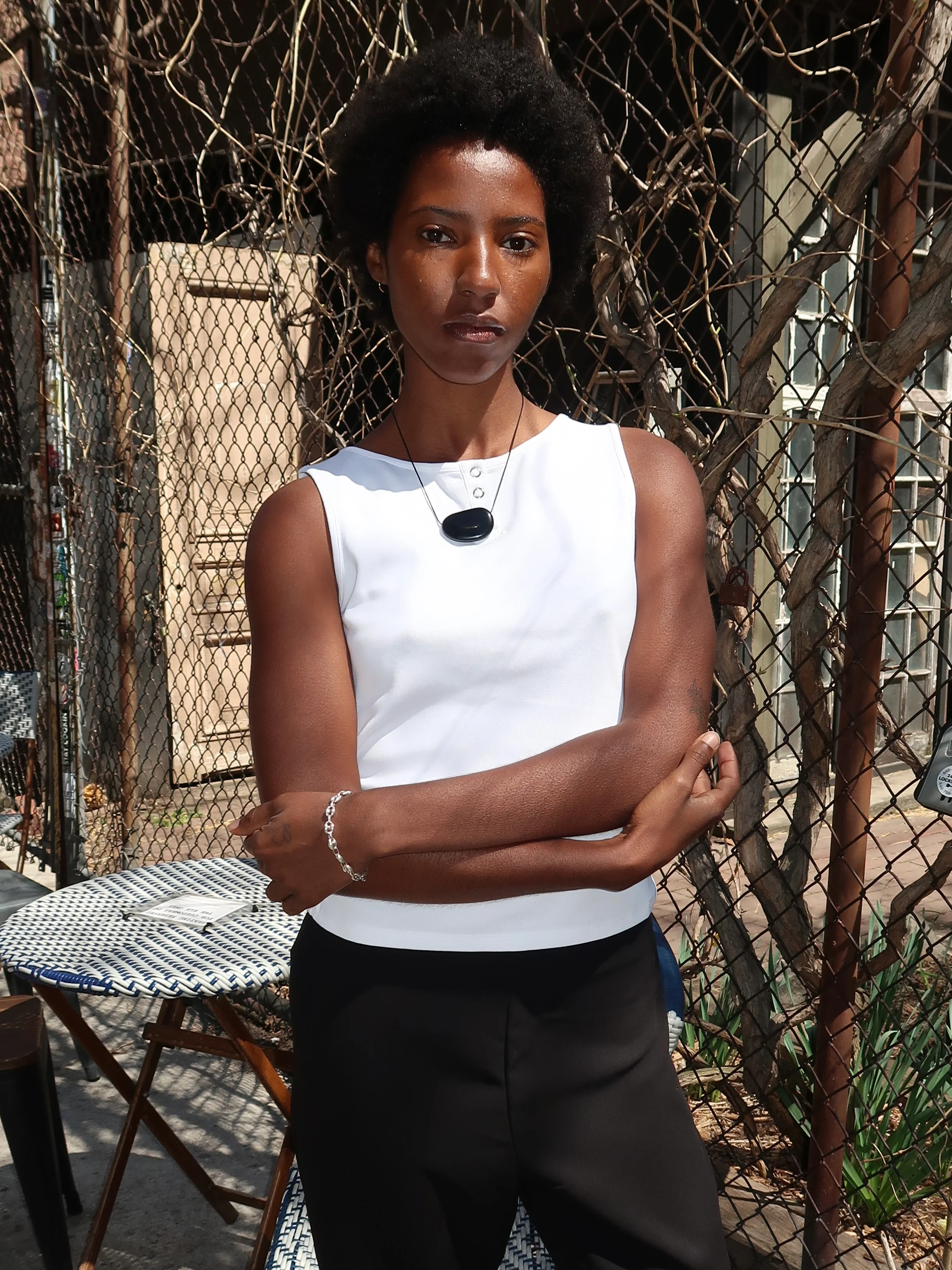 Henley Tank in Ivory - Image 4