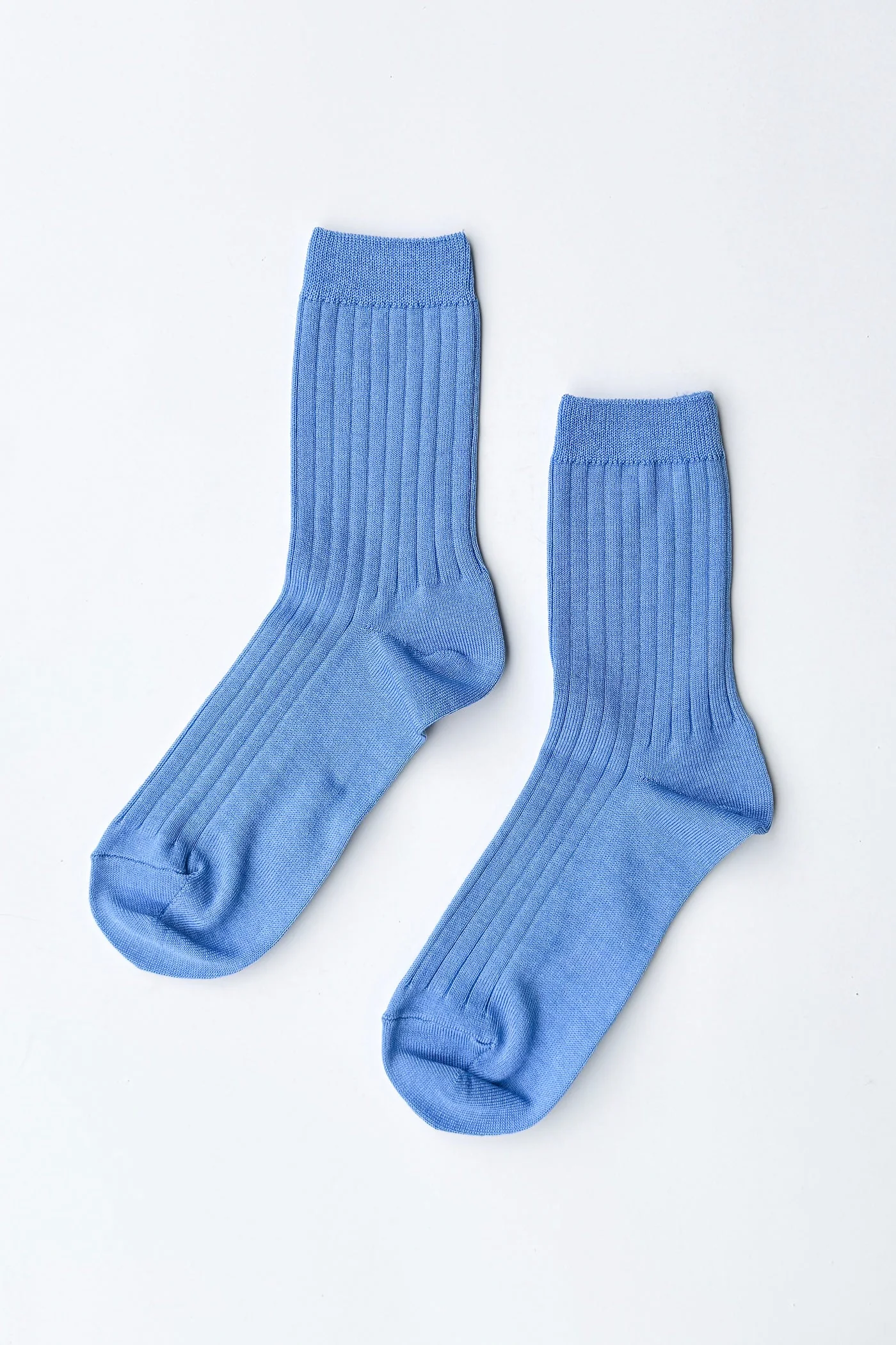 Her Socks in Periwinkle