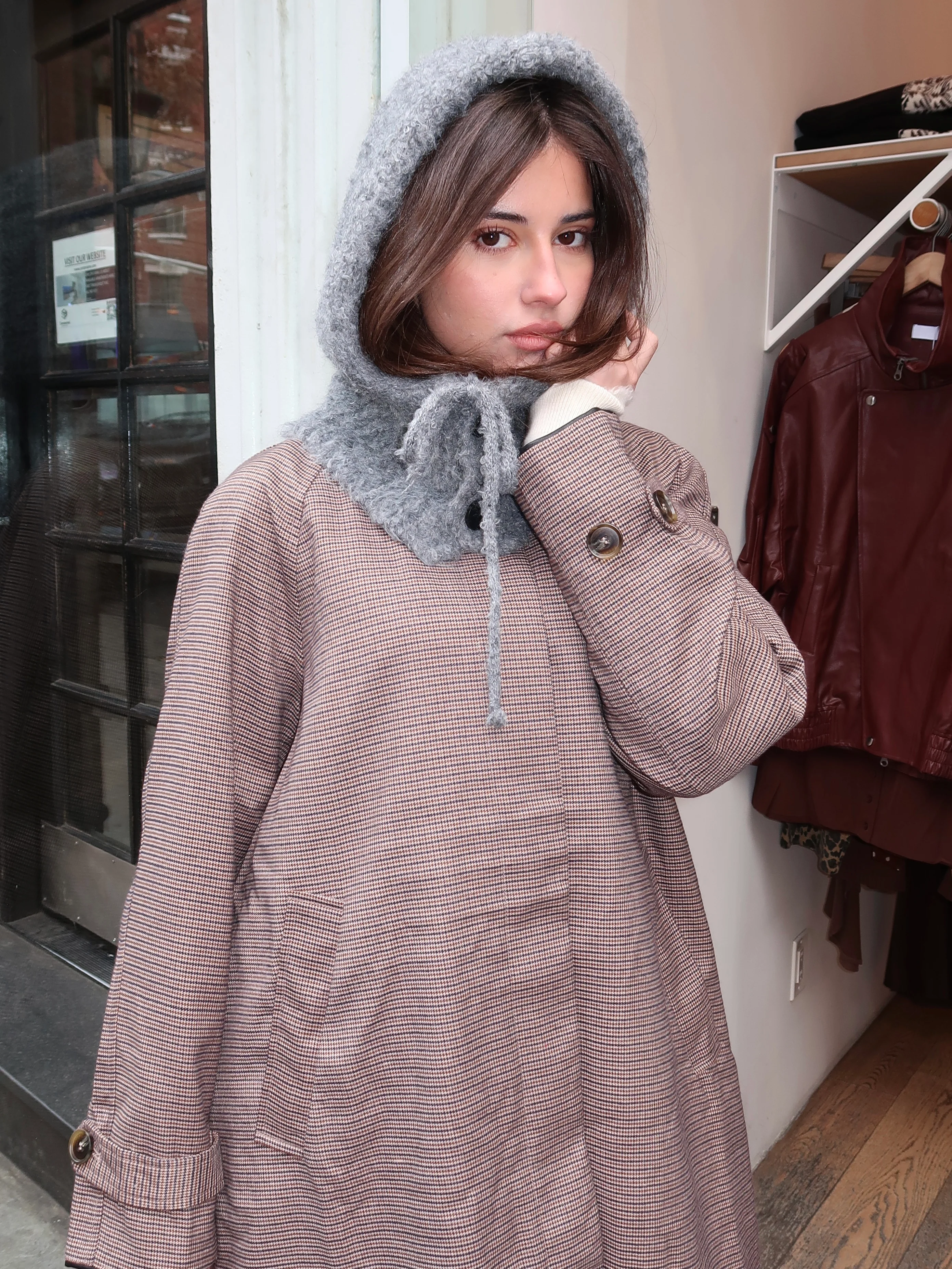 Isalis Balaclava Hood in Grey - Image 3