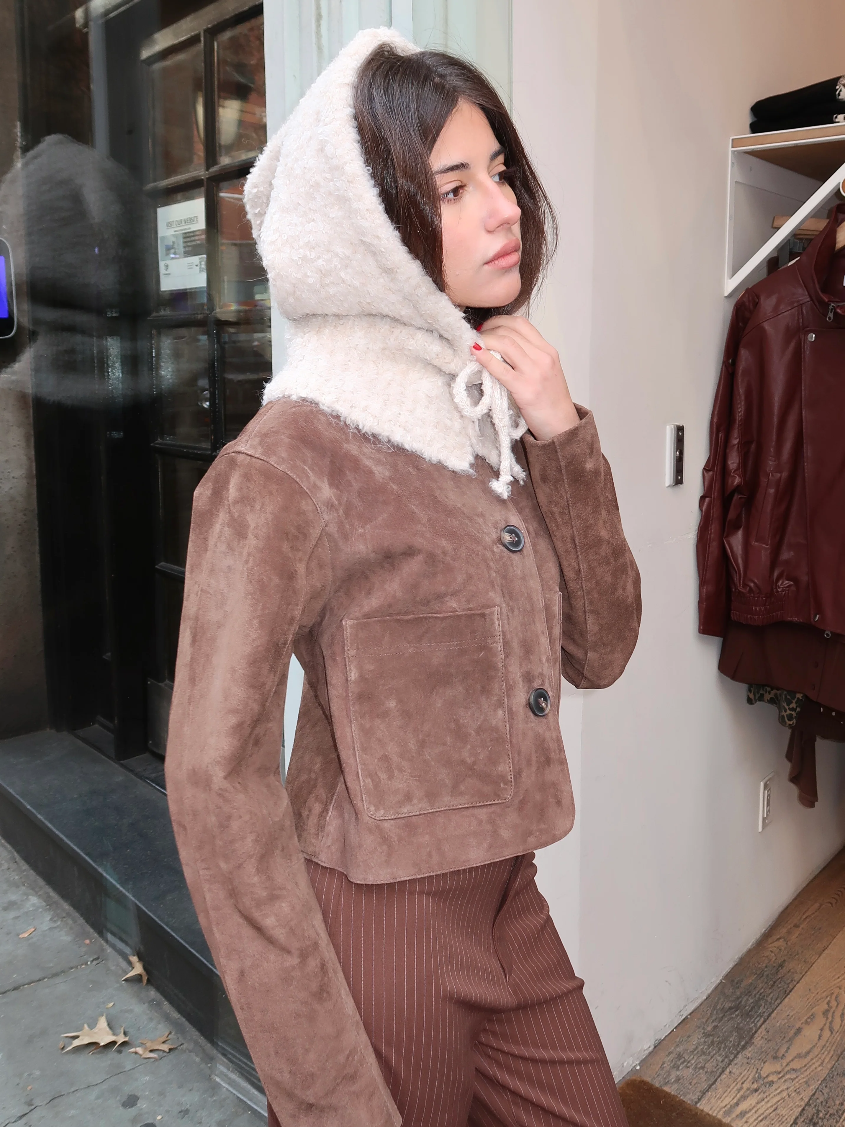 Isalis Balaclava Hood in Oatmeal - Image 3