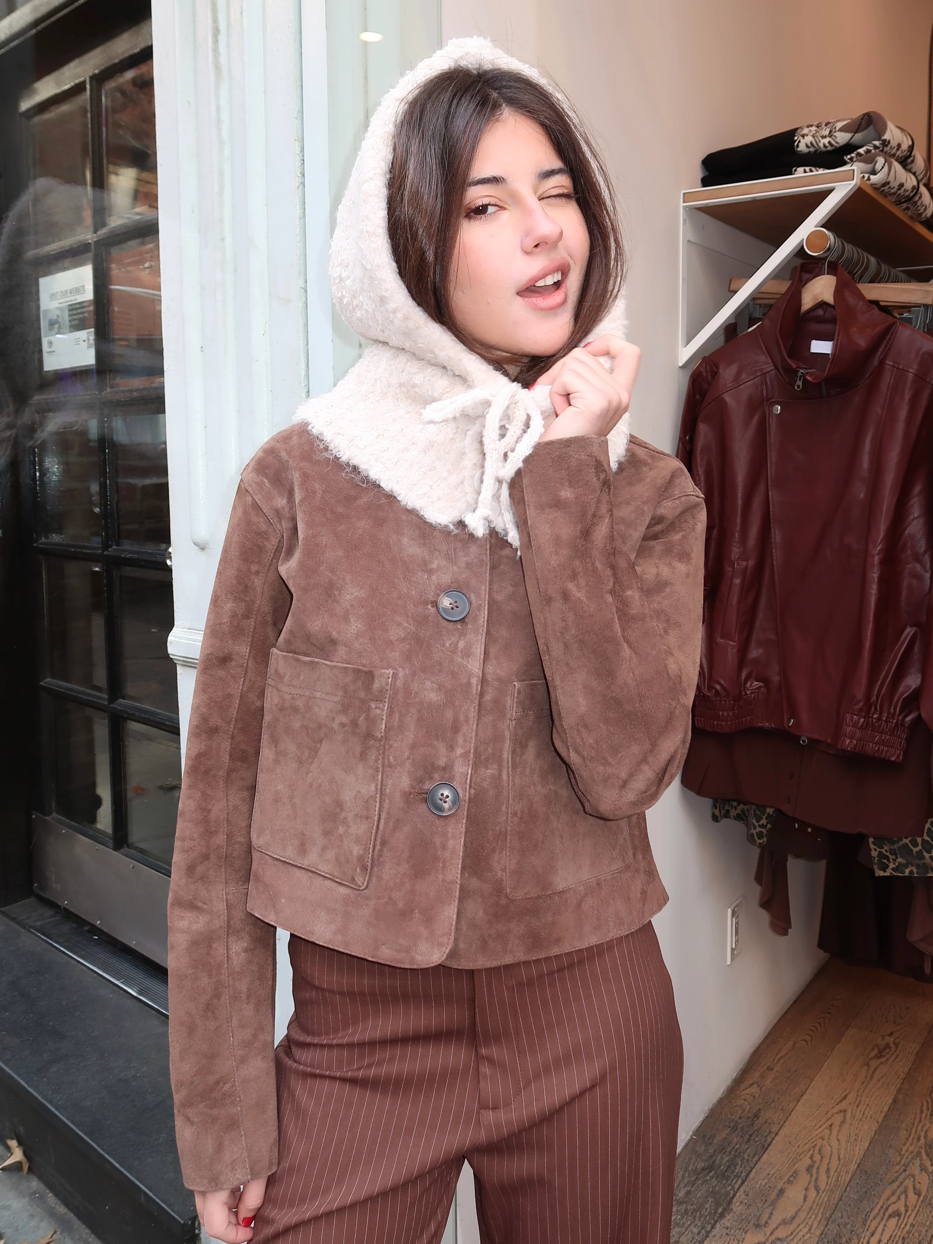 Isalis Balaclava Hood in Oatmeal - Image 4