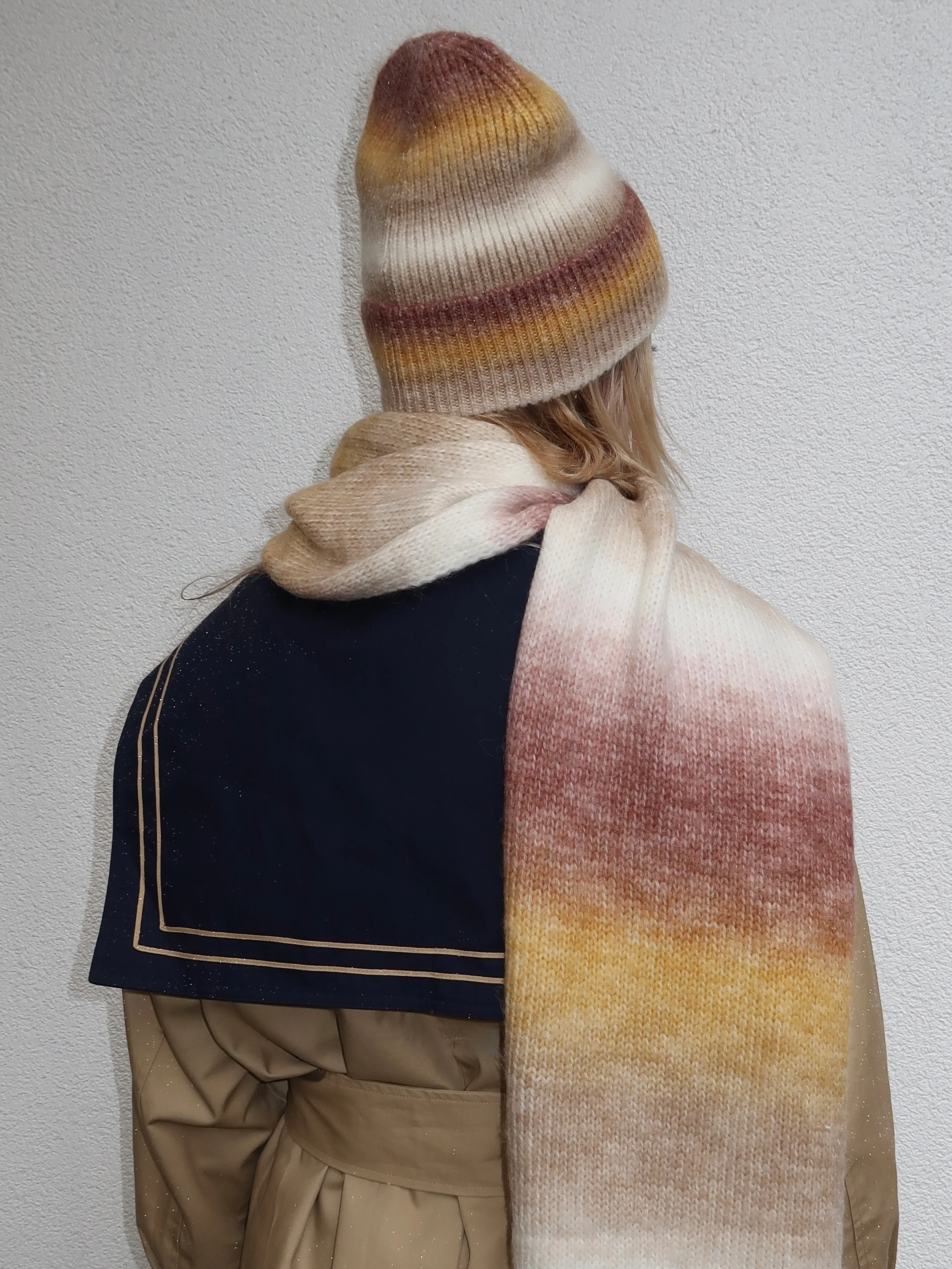 Isalis Sunset Beanie in Yellow Multi - Image 3
