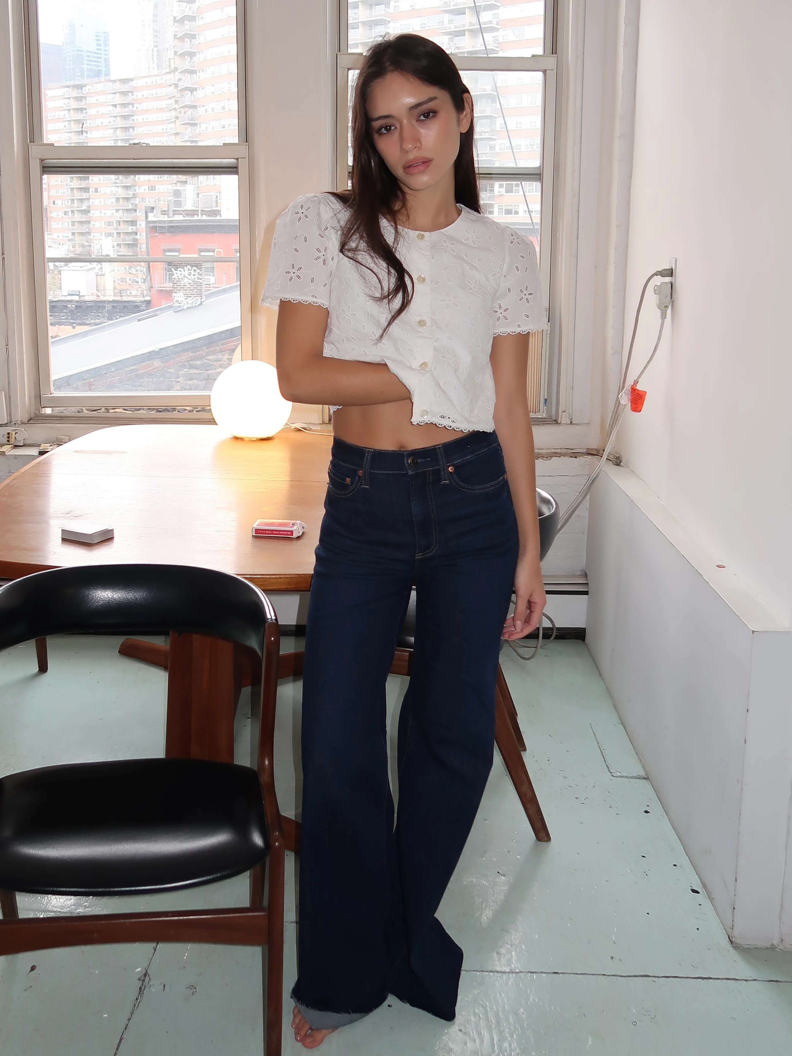 Izzy Mid Rise Wide Leg in Tristesse - Image 4