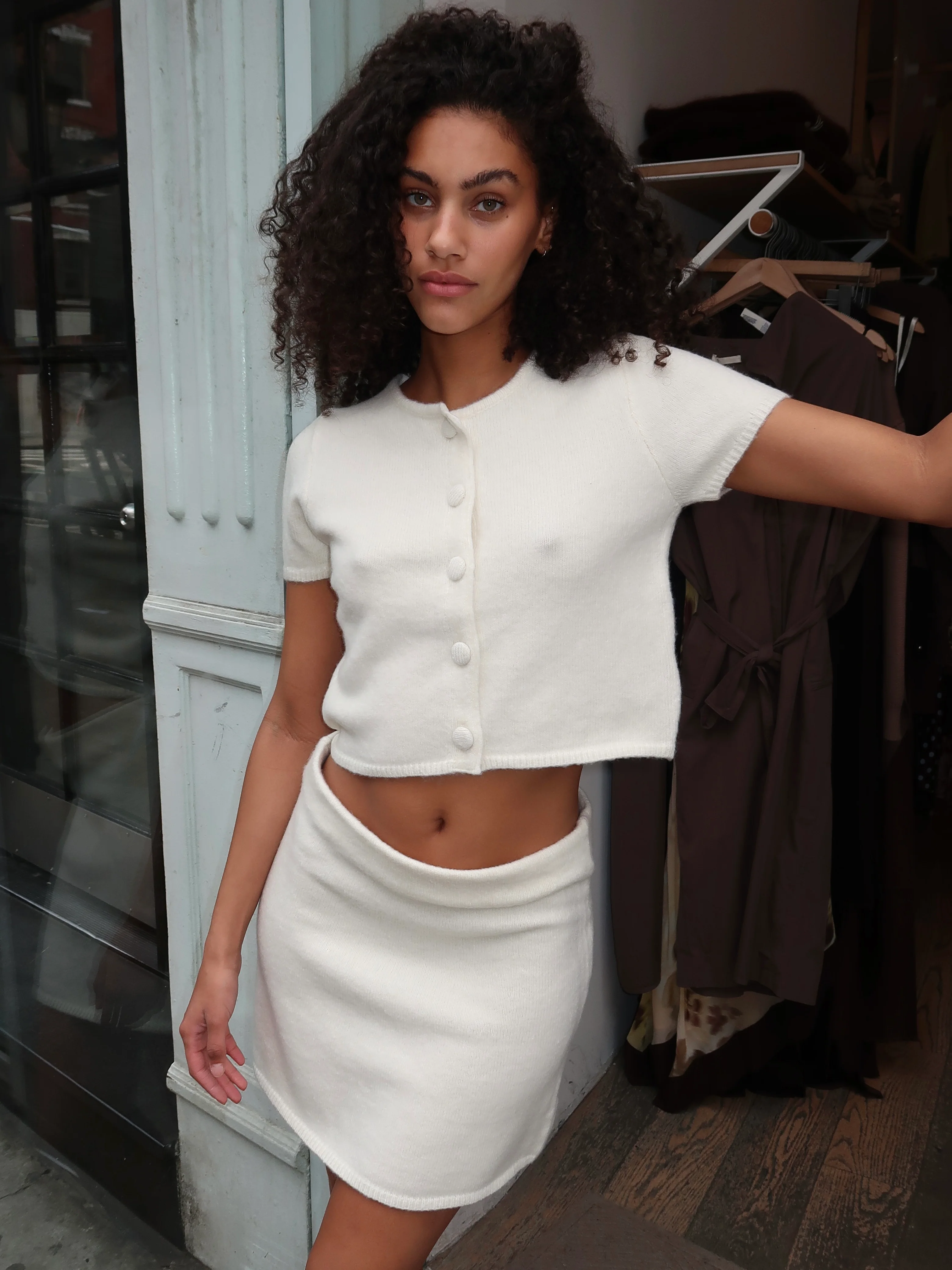Jailyn Cardigan in Cream - Image 2