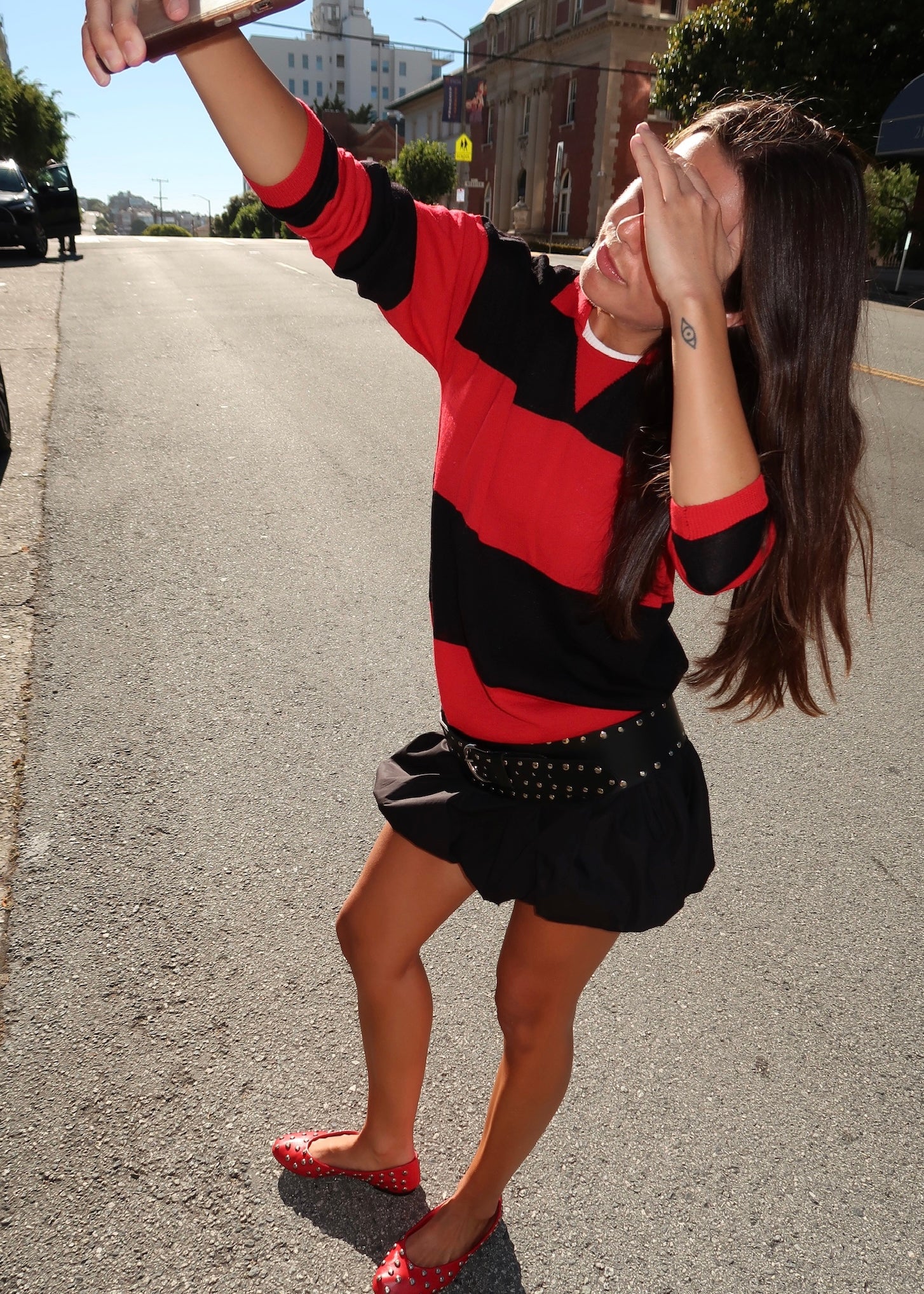 Jess Polo in Red/Black - Image 3