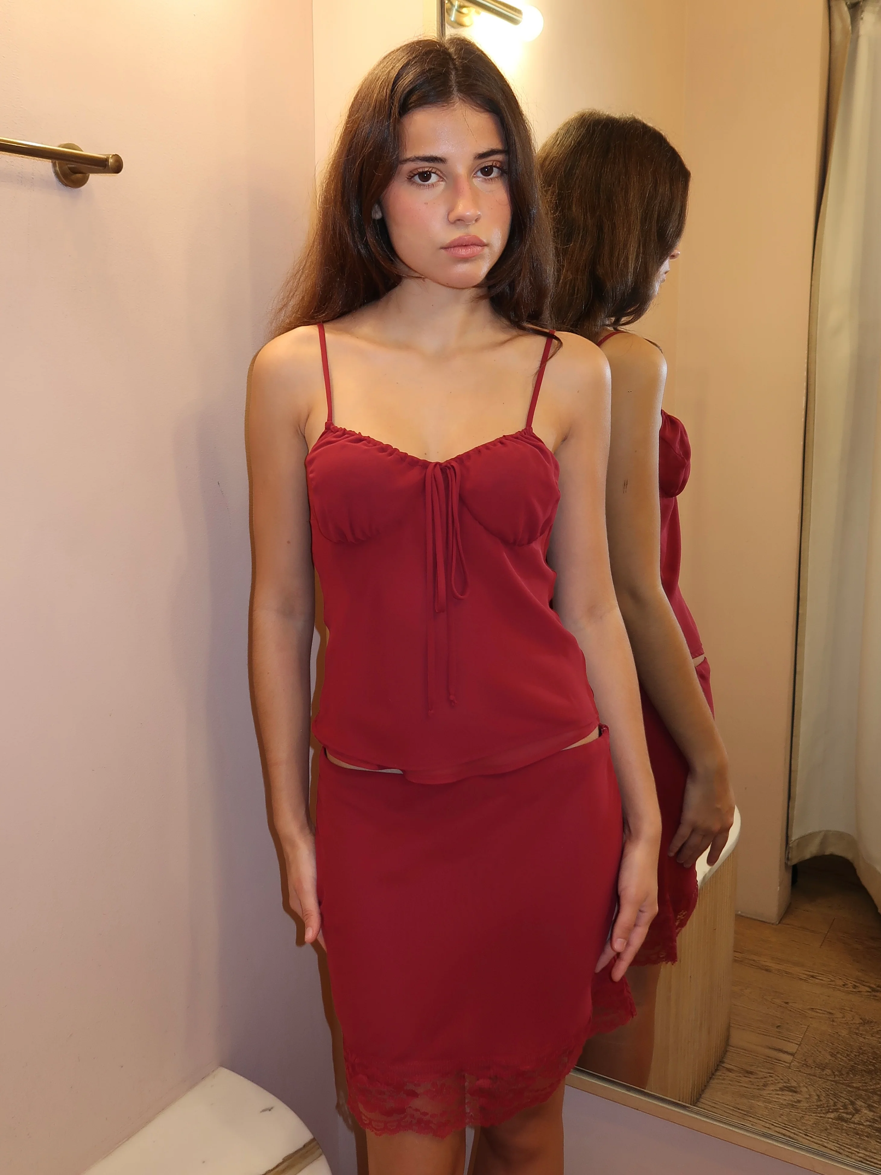 Josephine Top in Burgundy - Image 2