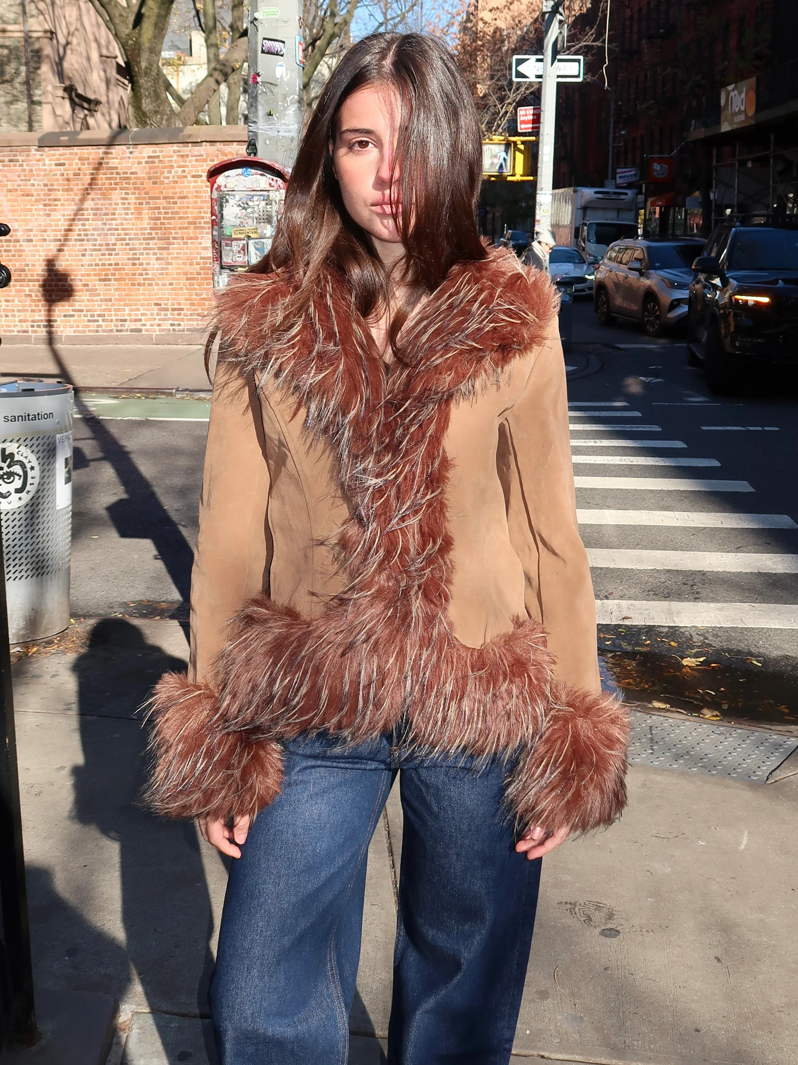 Juniper Fur Lined Jacket in Java - Image 4