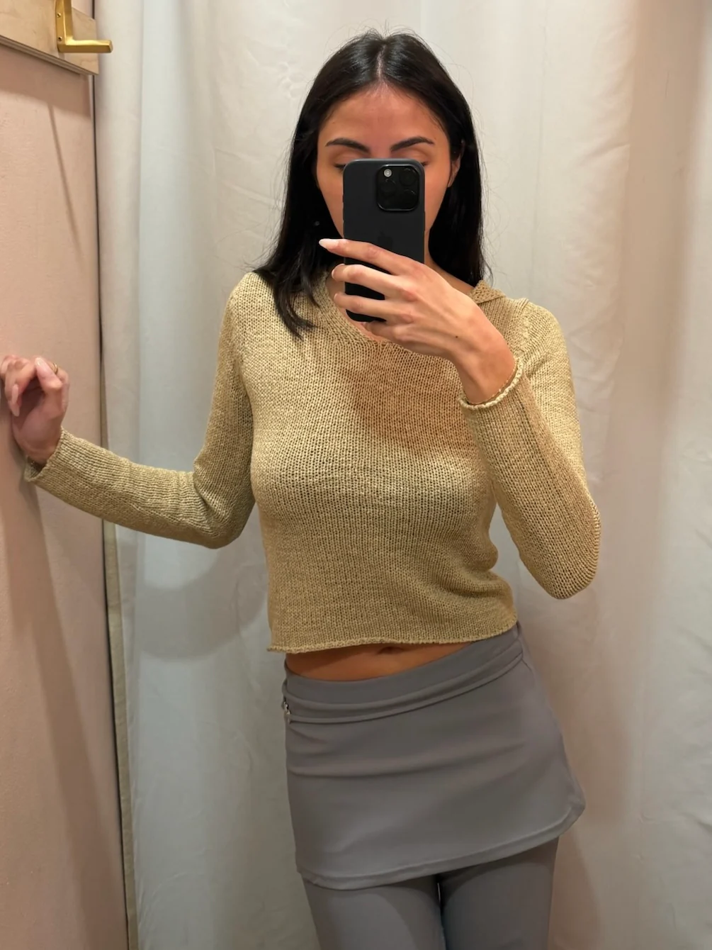 Jurion Hooded Sweater in Tan - Image 4