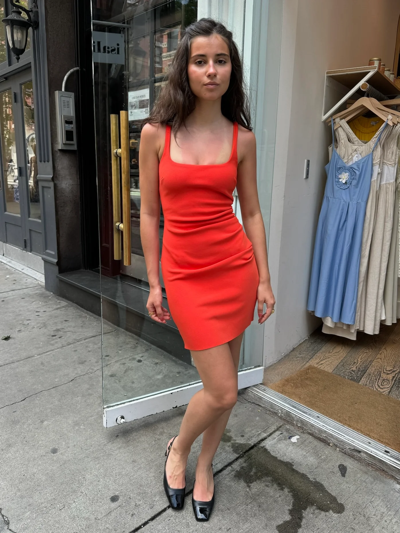 Karina Mini Dress in Fire Red - Image 4