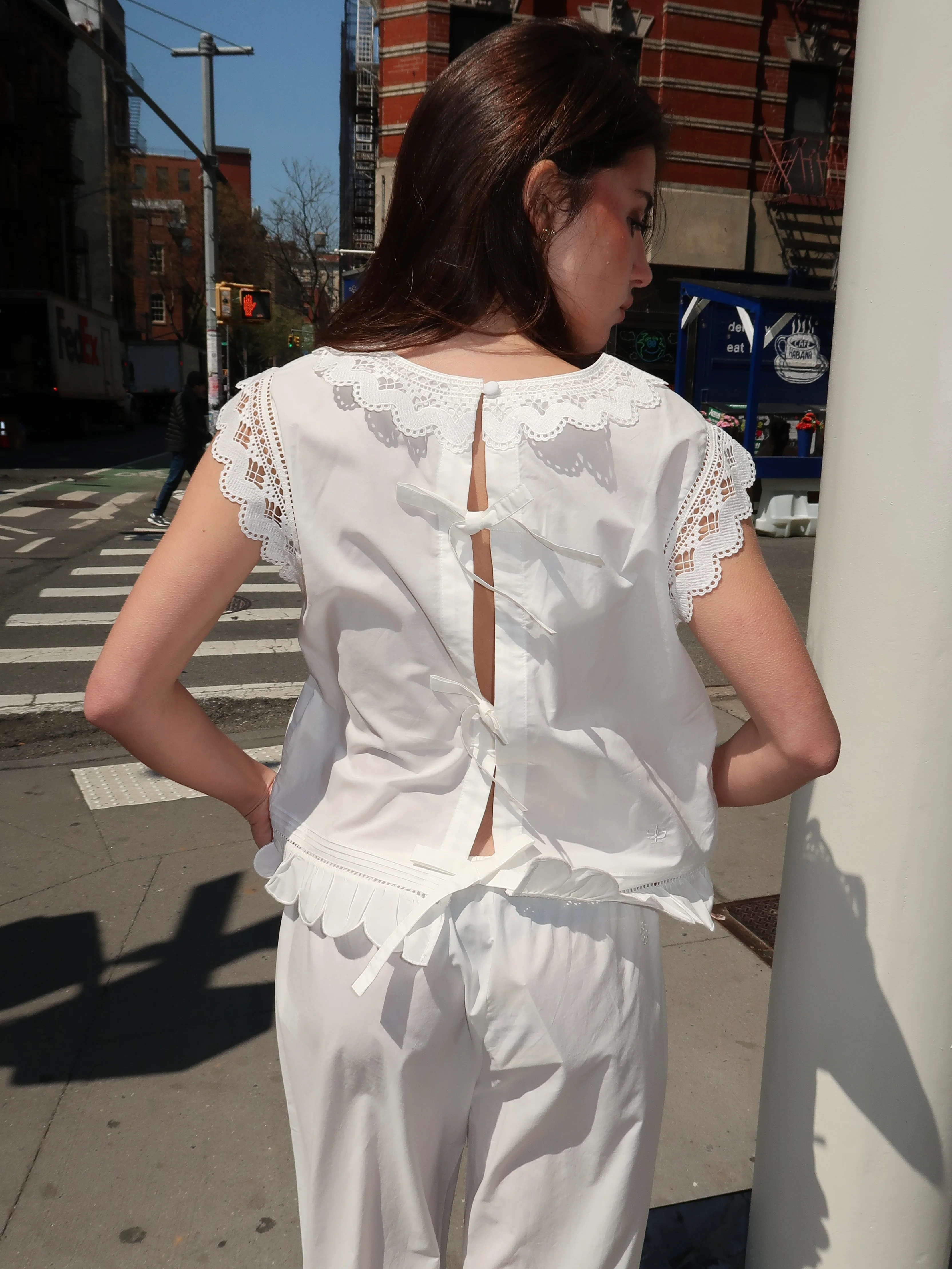 Kirsten Cloth Top in White - Image 3