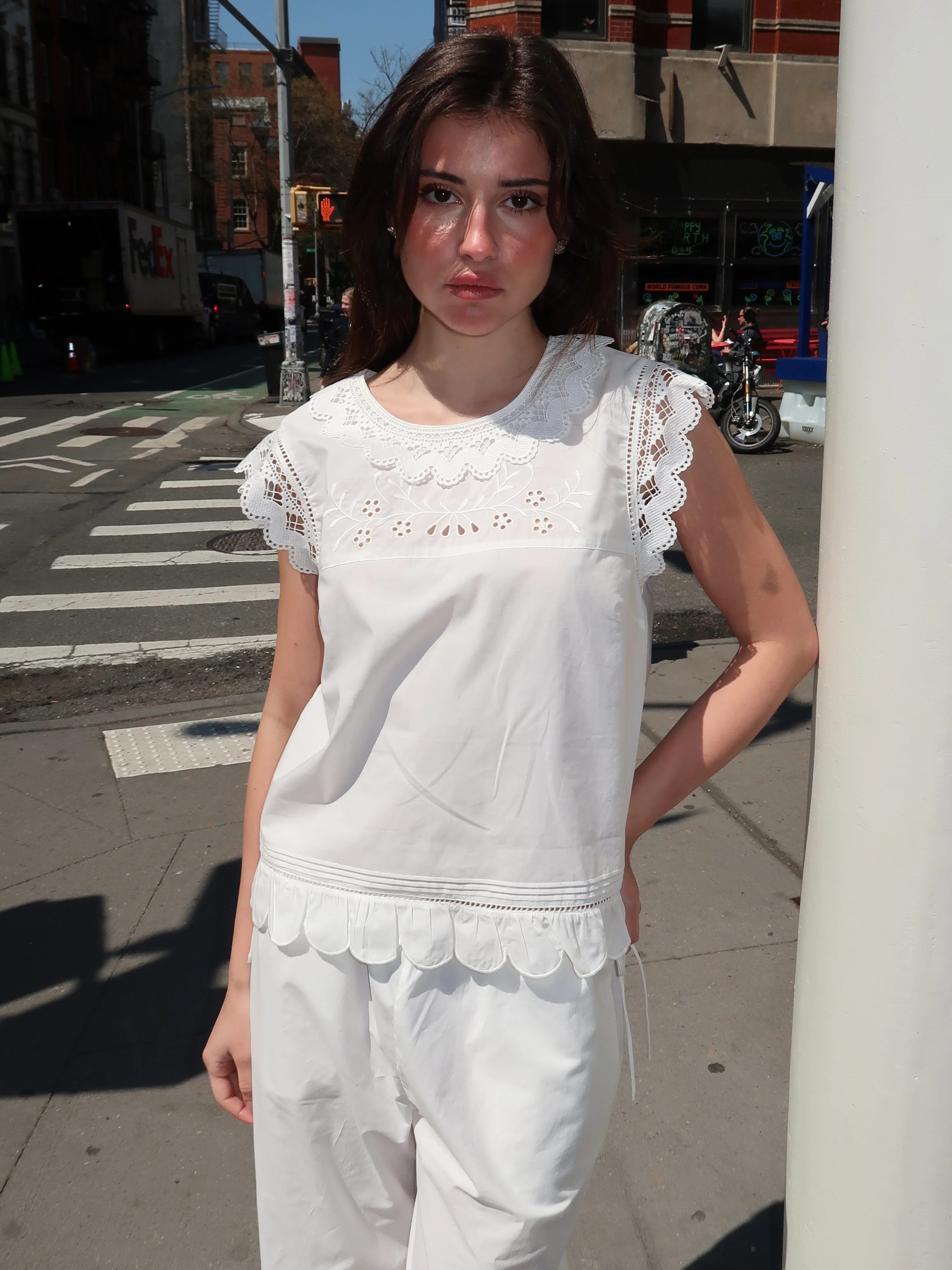 Kirsten Cloth Top in White - Image 4