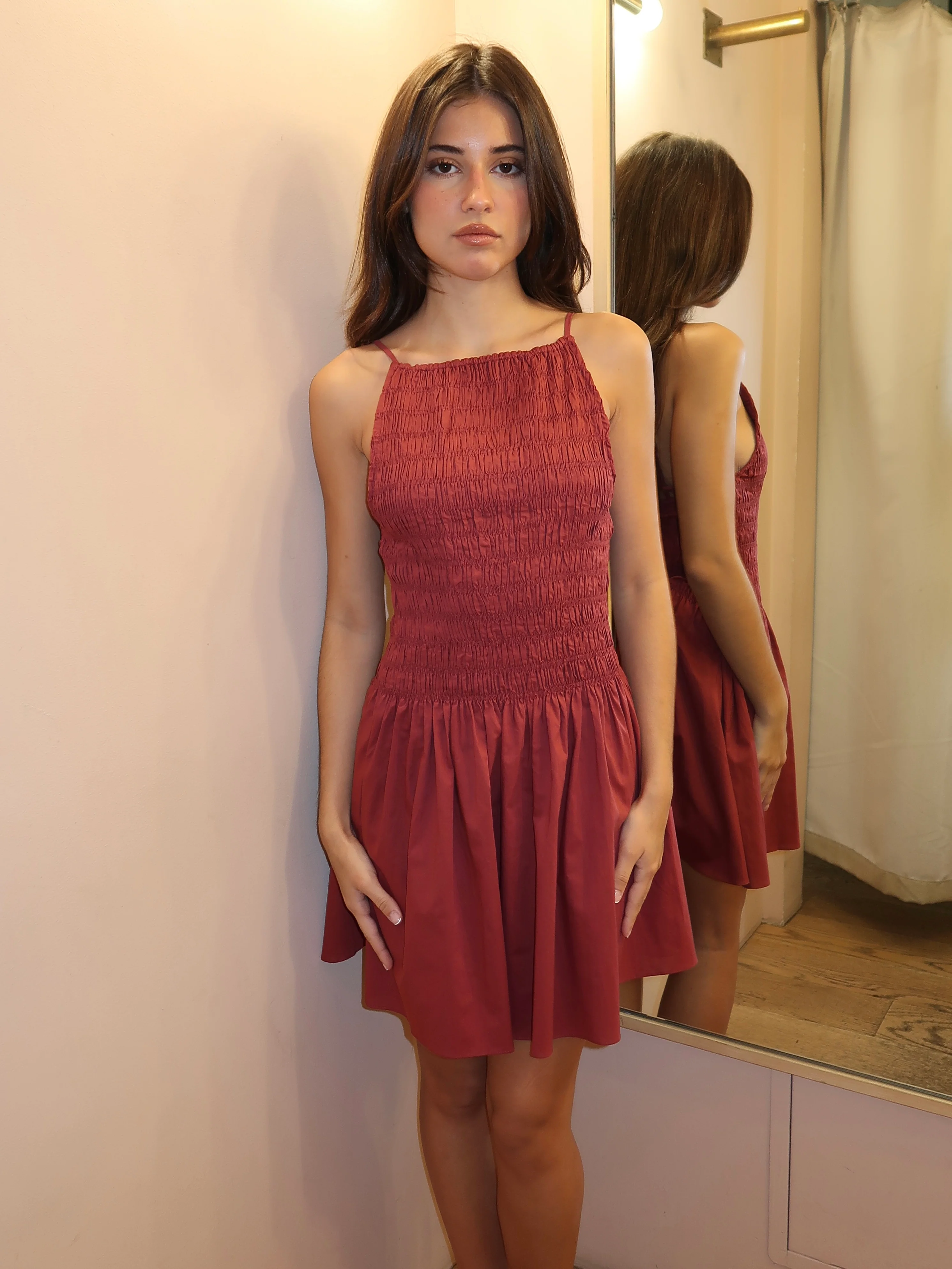 Laia Mini Dress in Rhubarb