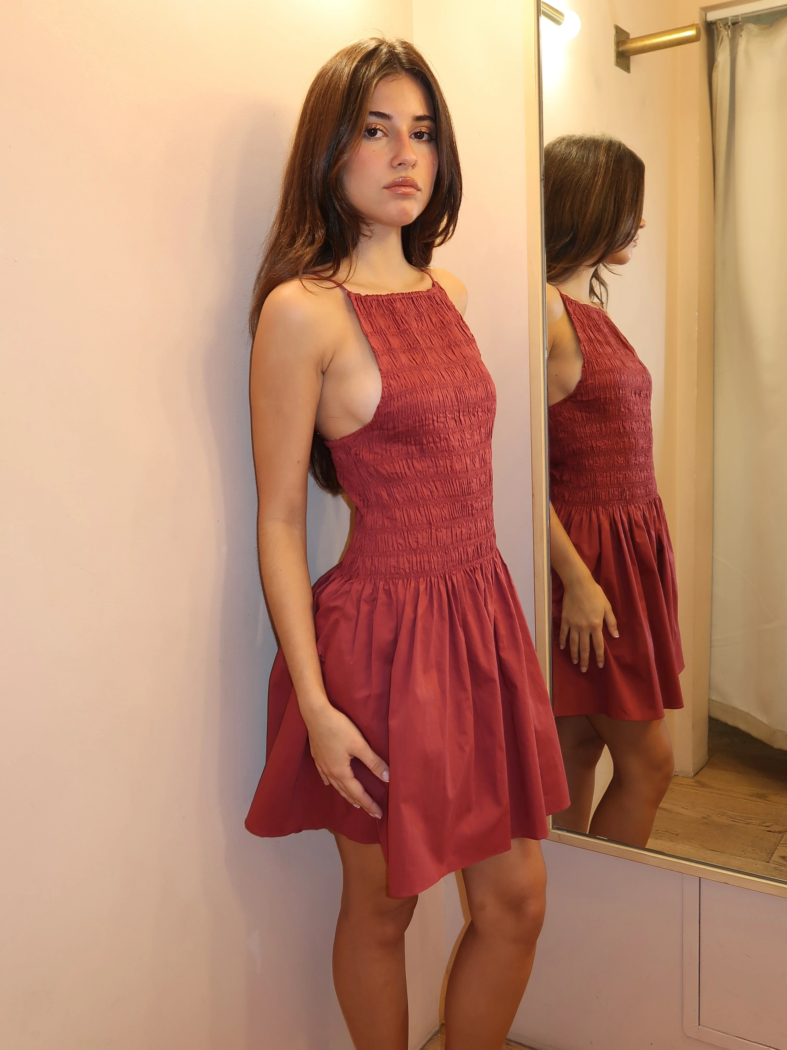 Laia Mini Dress in Rhubarb - Image 2