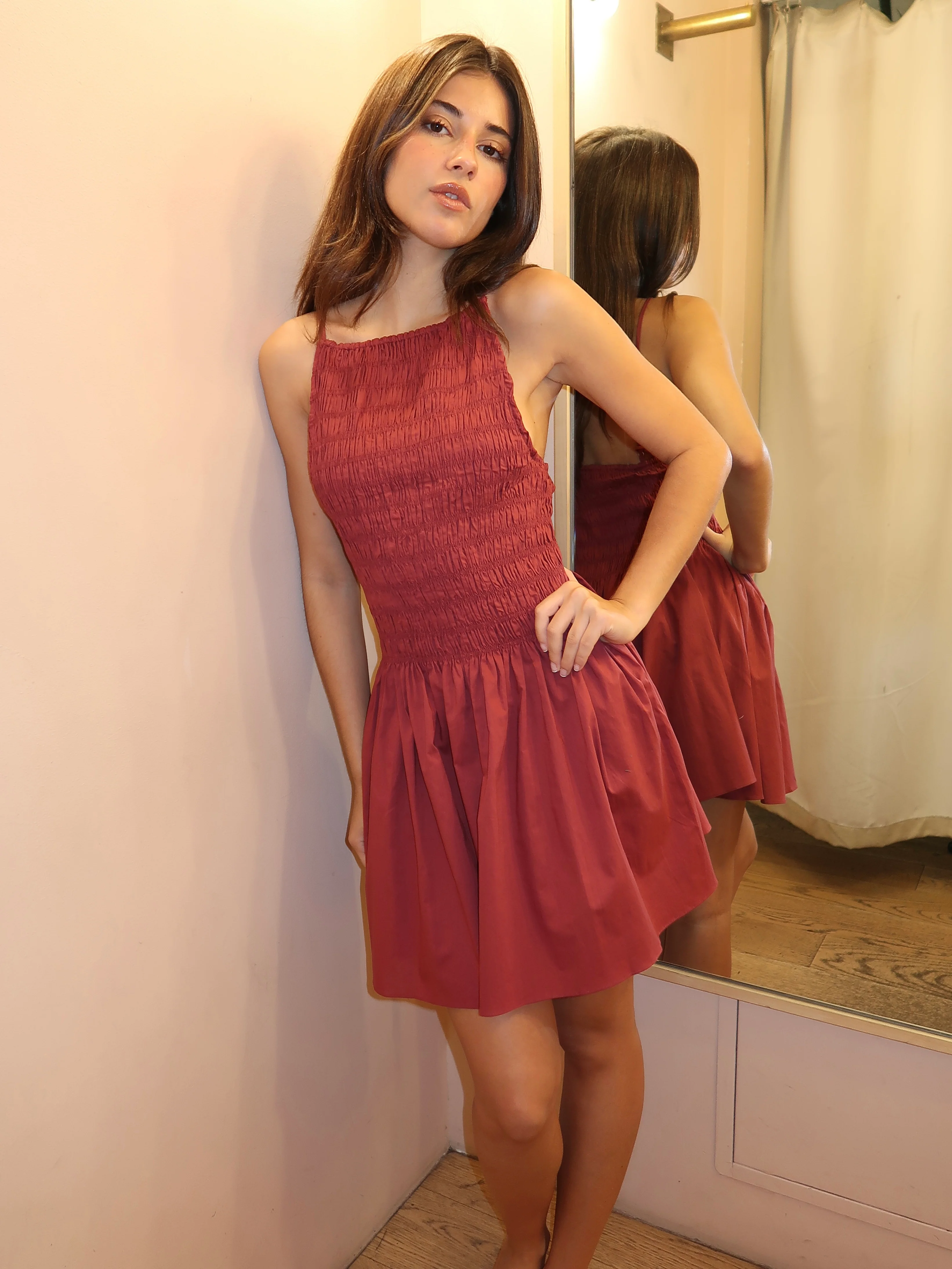 Laia Mini Dress in Rhubarb - Image 4