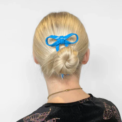 Large Bow Hairpin in Blue - Image 2