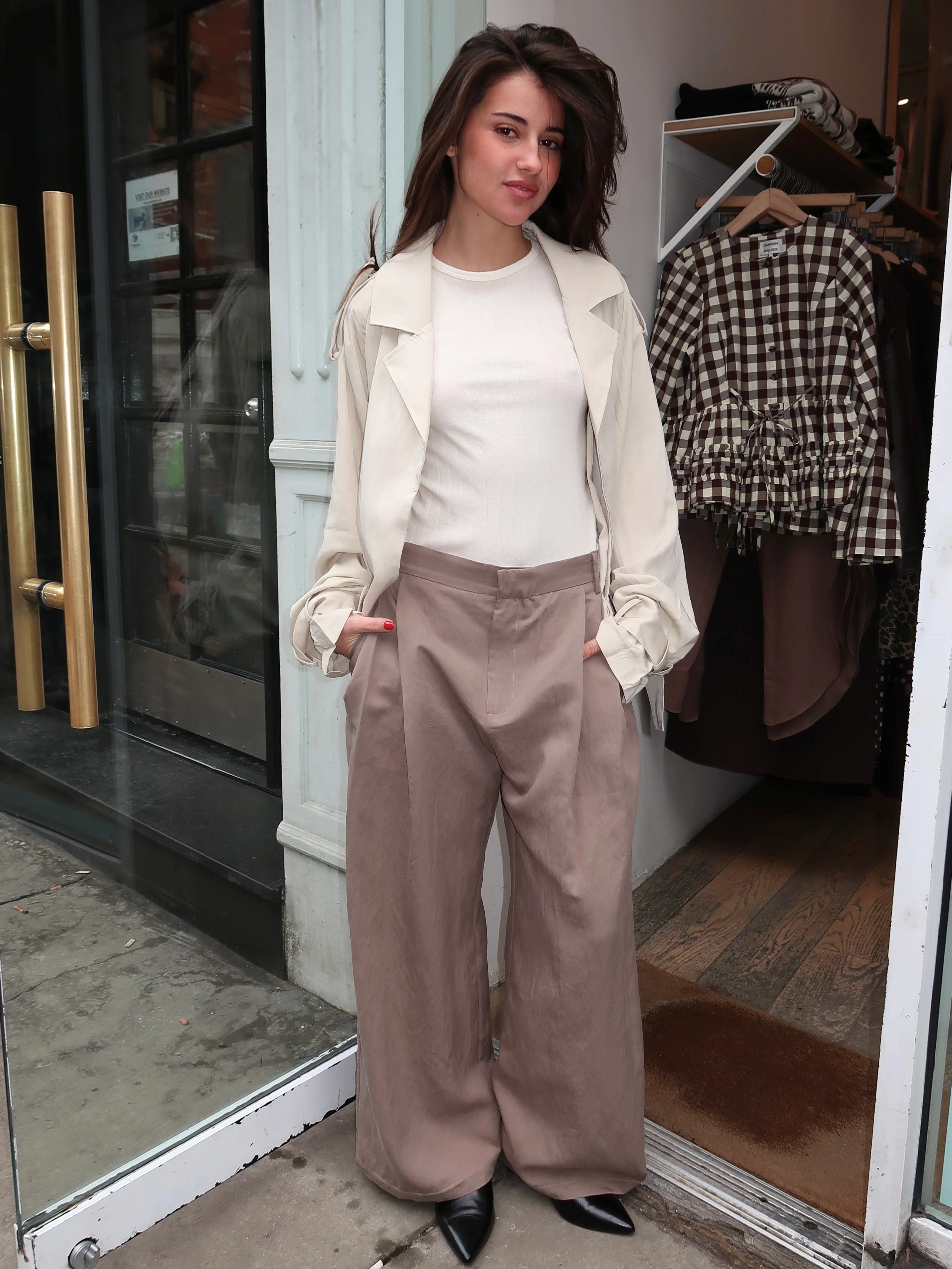 Leena Trousers in Olive - Image 2