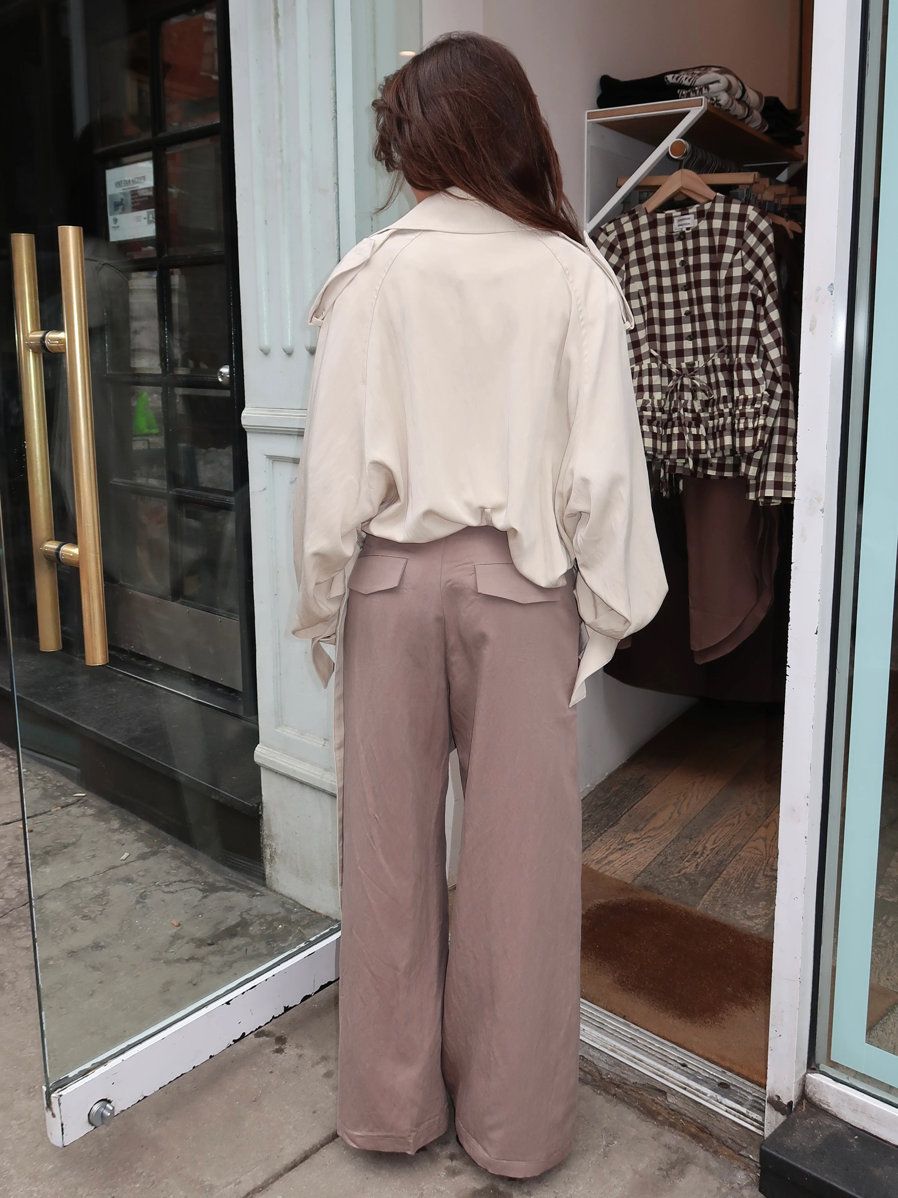 Leena Trousers in Olive - Image 3