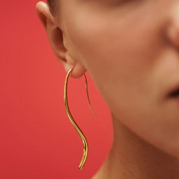Lenora Earrings in Gold - Image 2