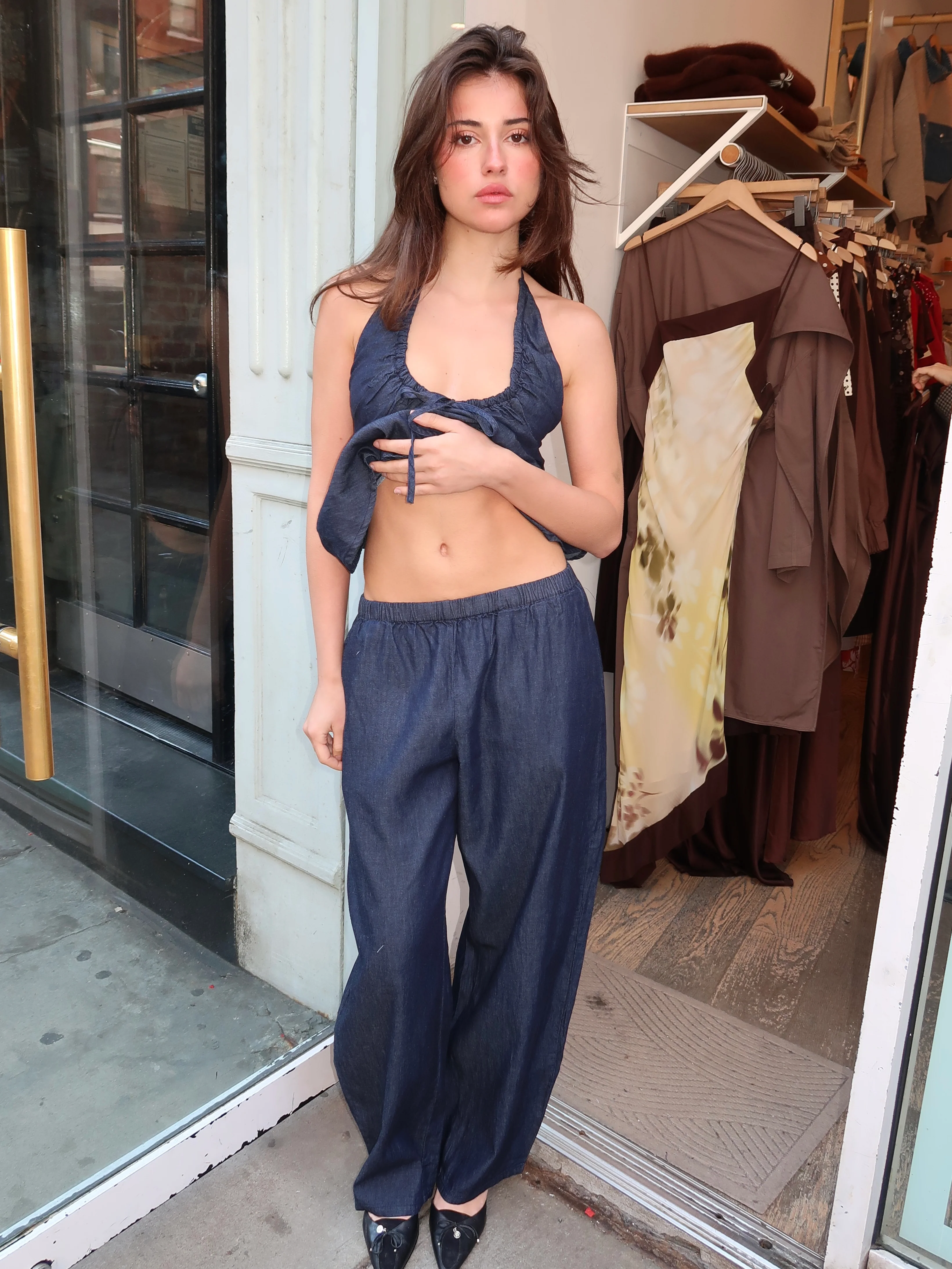 Lera Barrel Pants in Indigo