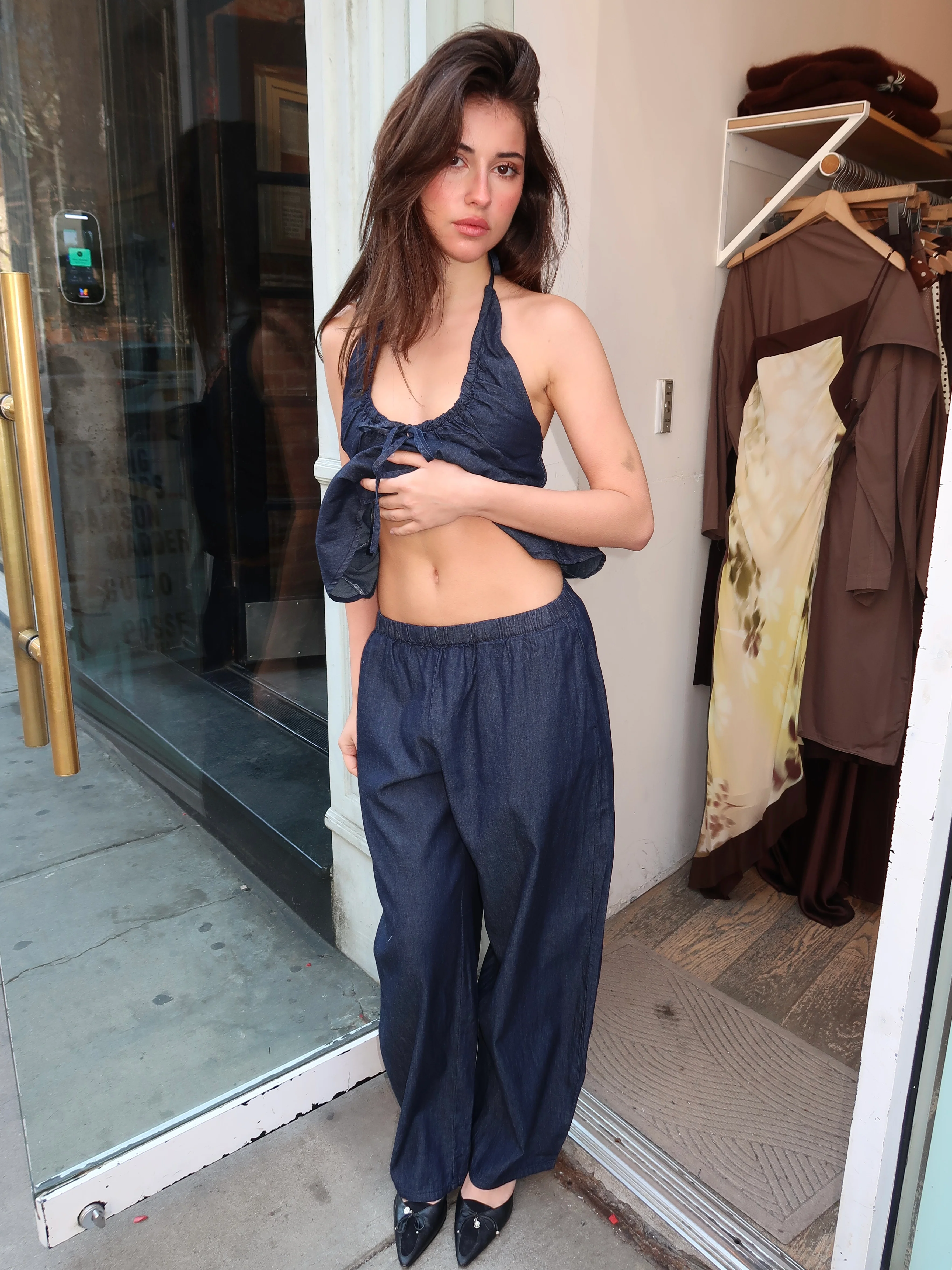 Lera Barrel Pants in Indigo - Image 4