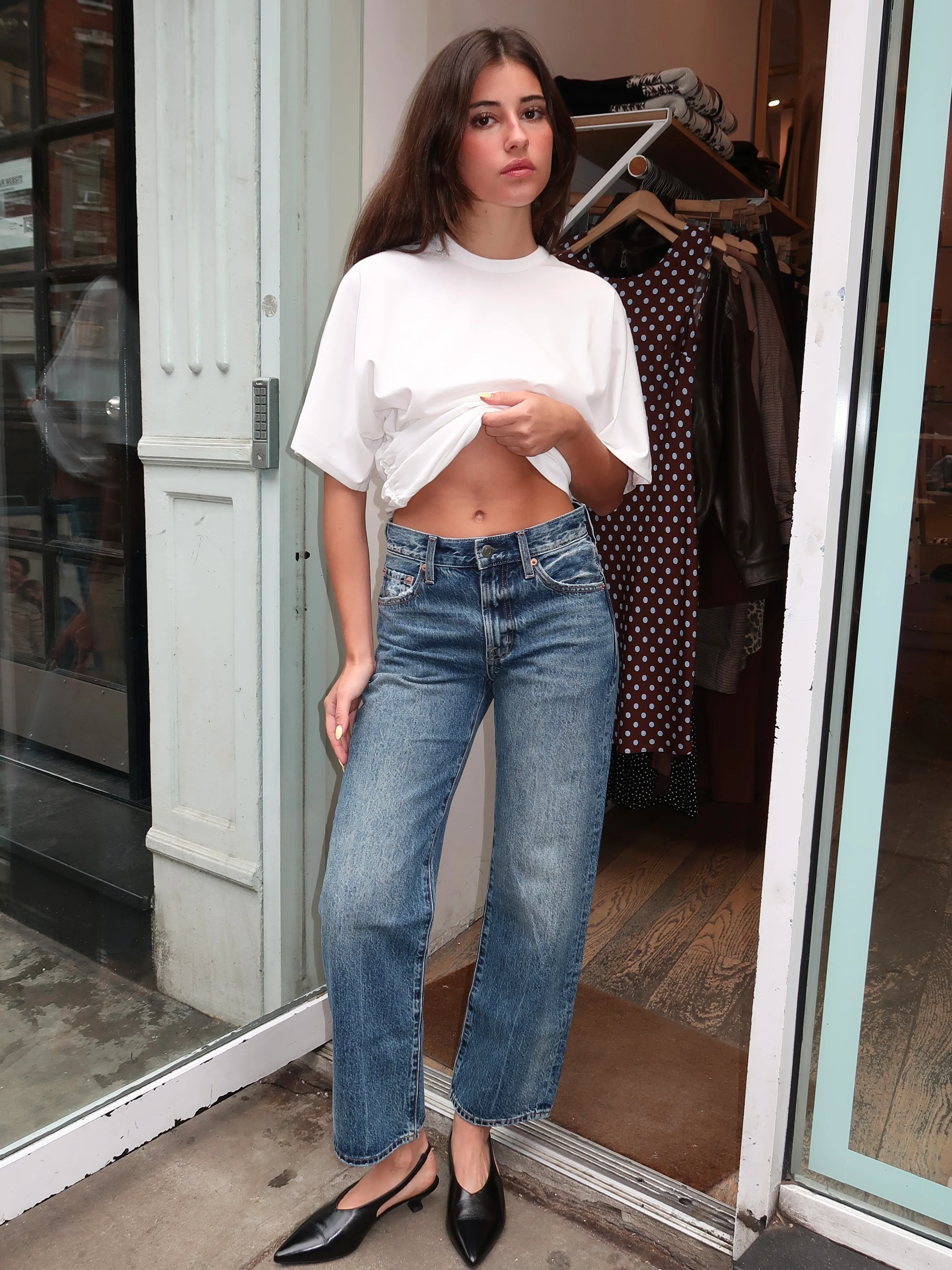 Lexi Mid Rise Bowed Straight in Artisan - Image 4
