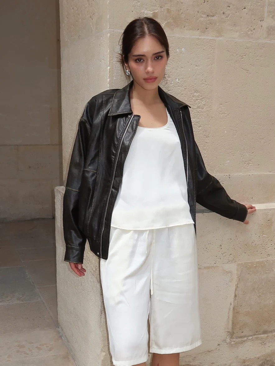 Lincoln Bomber Jacket in Vintage Brown - Image 3