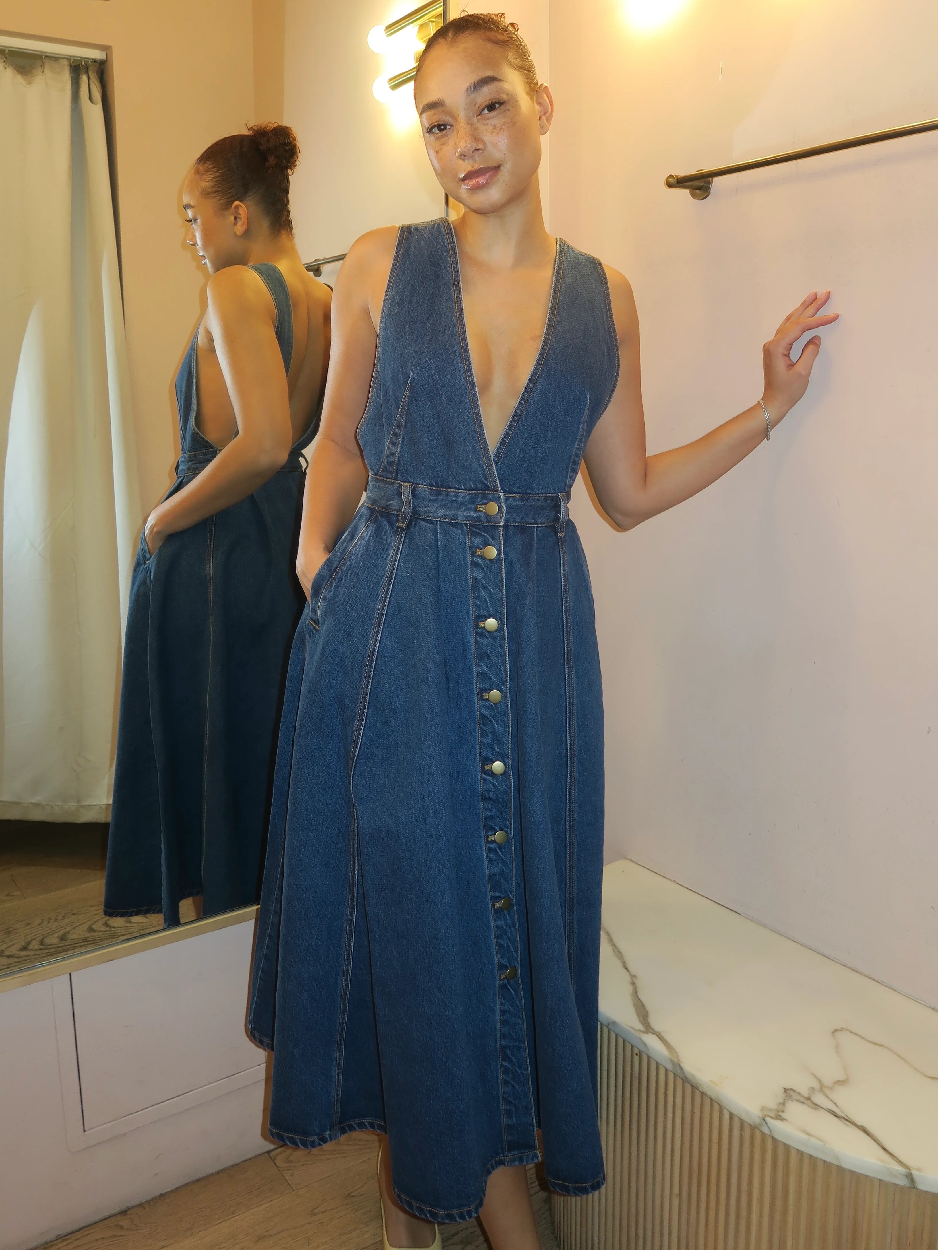 Lucien Dress in Indigo Wash - Image 4