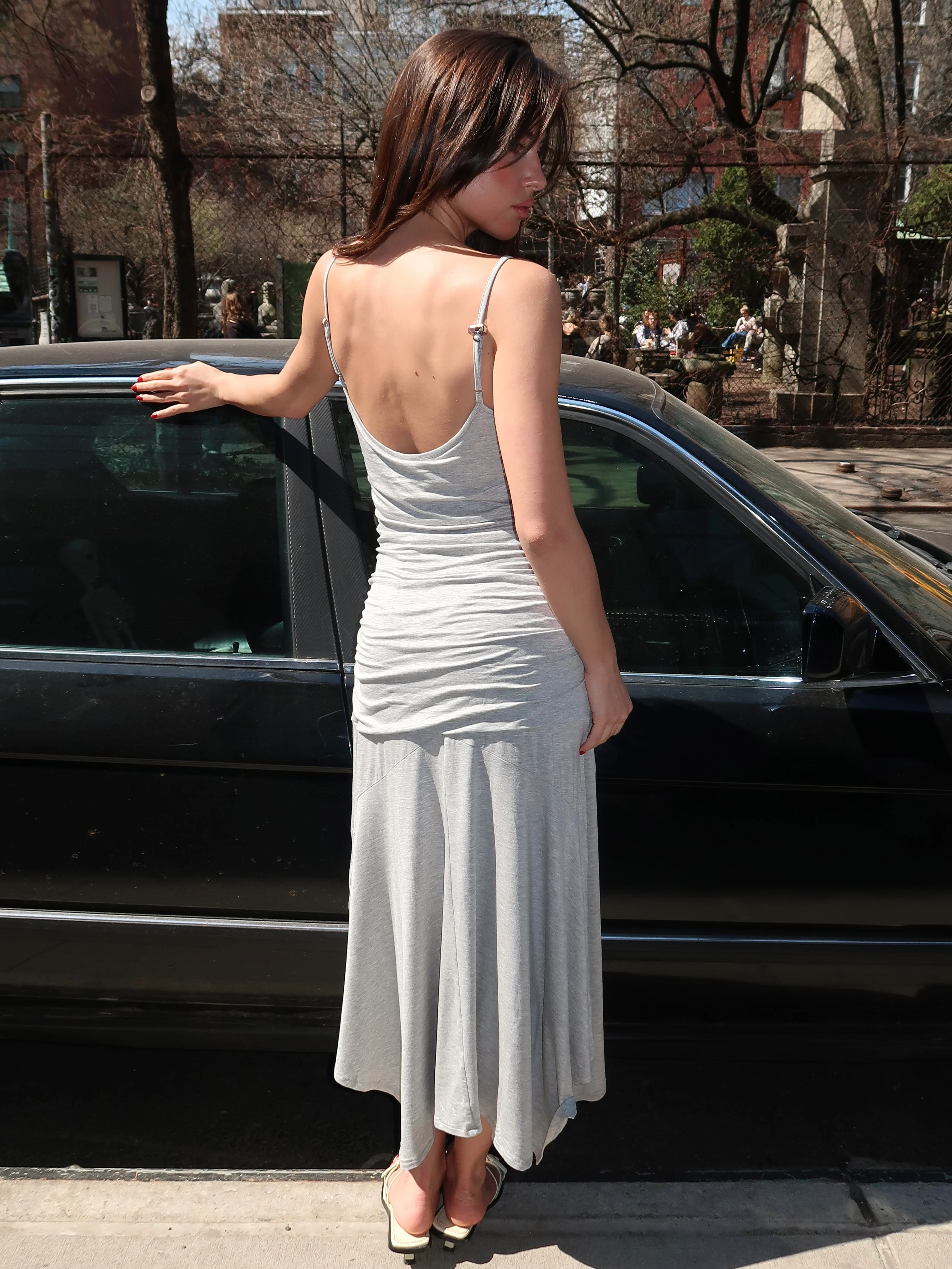 Luma Grey Midi Dress - Image 3